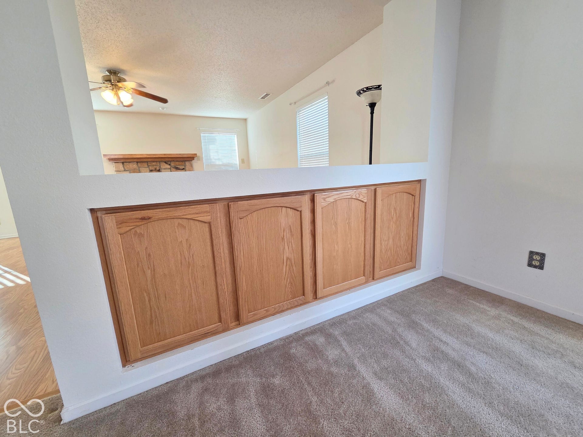 Handy storage in the formal dining area