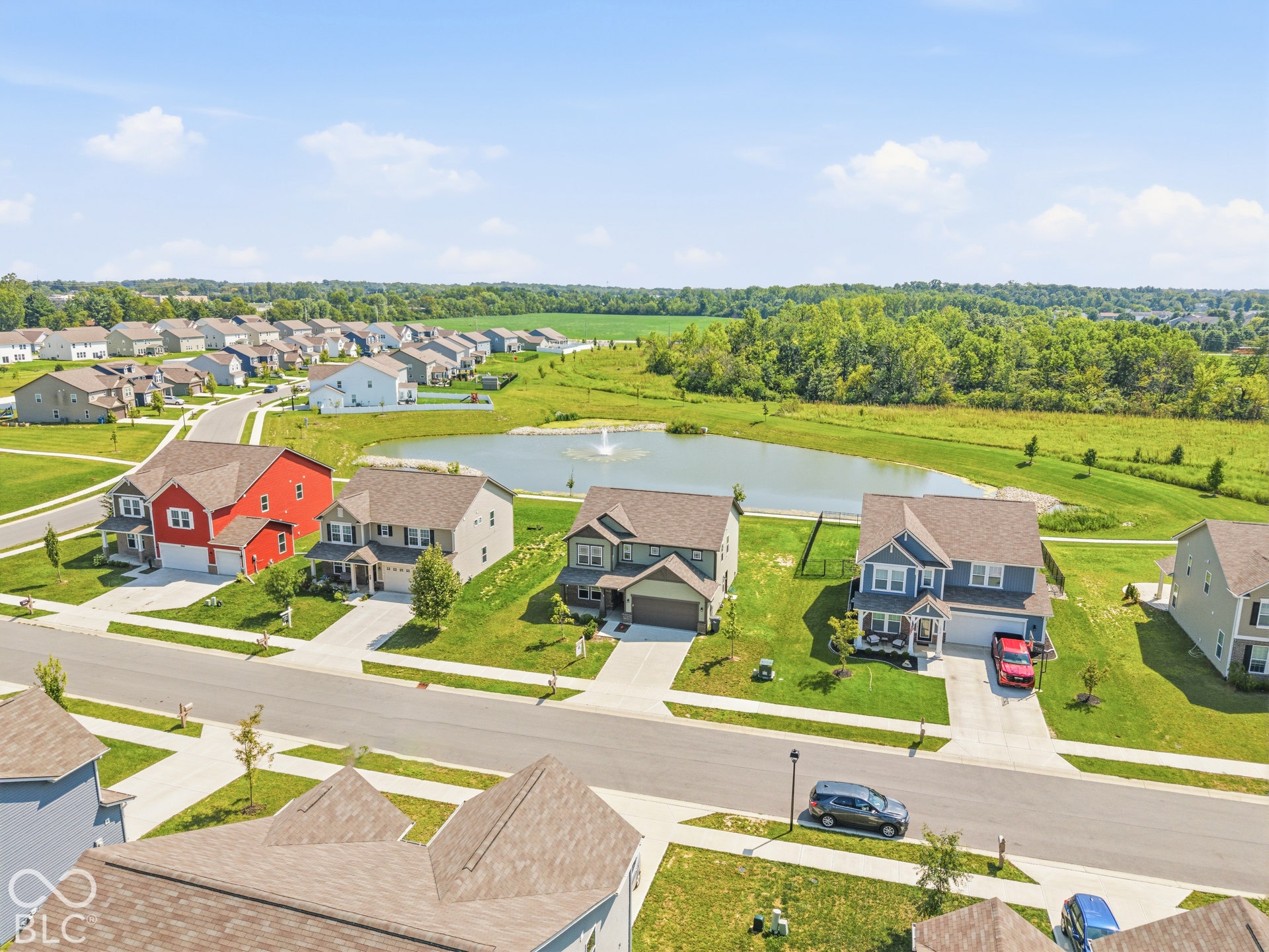 10525 Broadford Street, Indianapolis, IN 46239 Residential neighborhood with single-family homes, landscaped yards, and mature trees