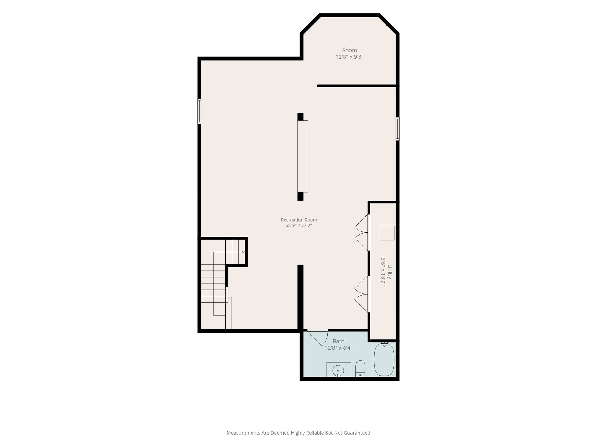 Floor plan for lower level