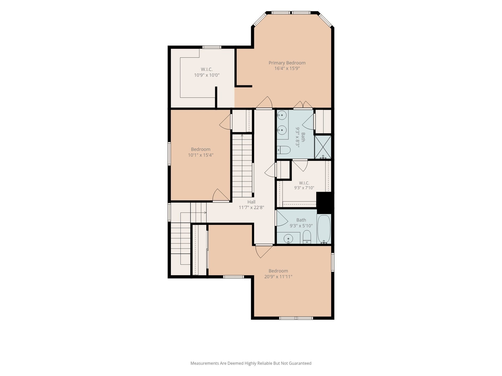 Floor plan for second floor