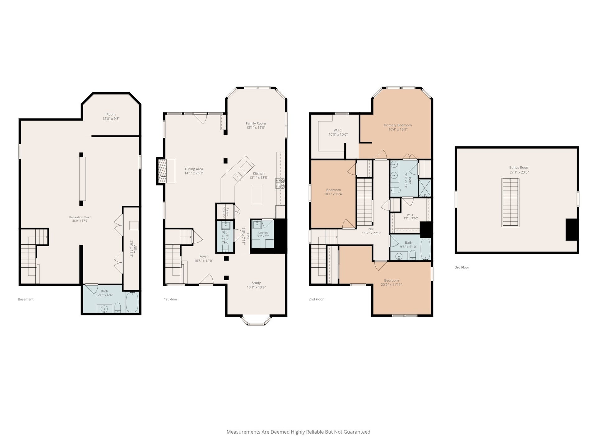 Floor plan for all floors