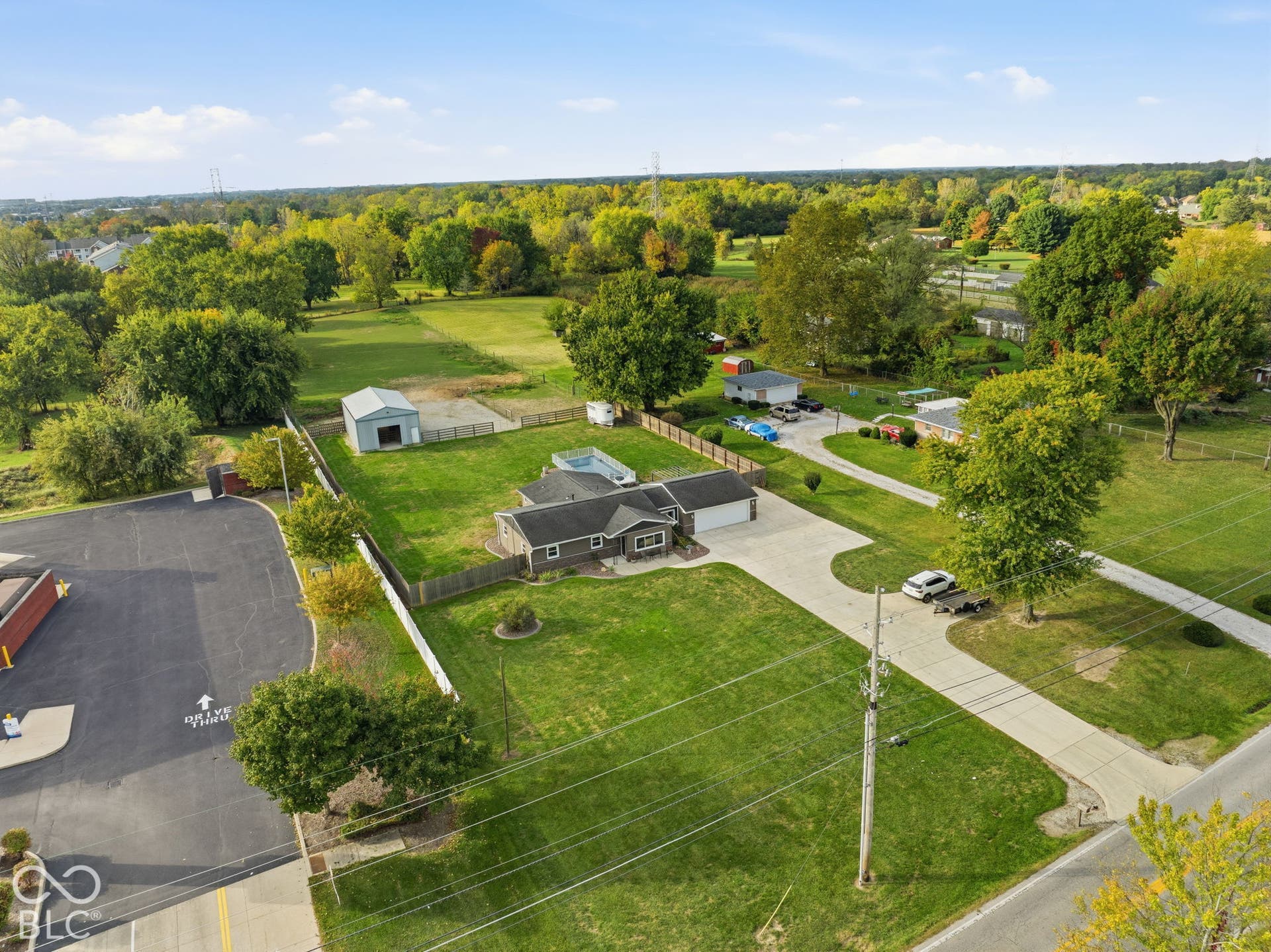4937 E Edgewood, Indianapolis, IN 46237 Nearly 2 acres in Indianapolis with a home, horse barn, fenced acreage, pool and oversized driveway, all on one property.