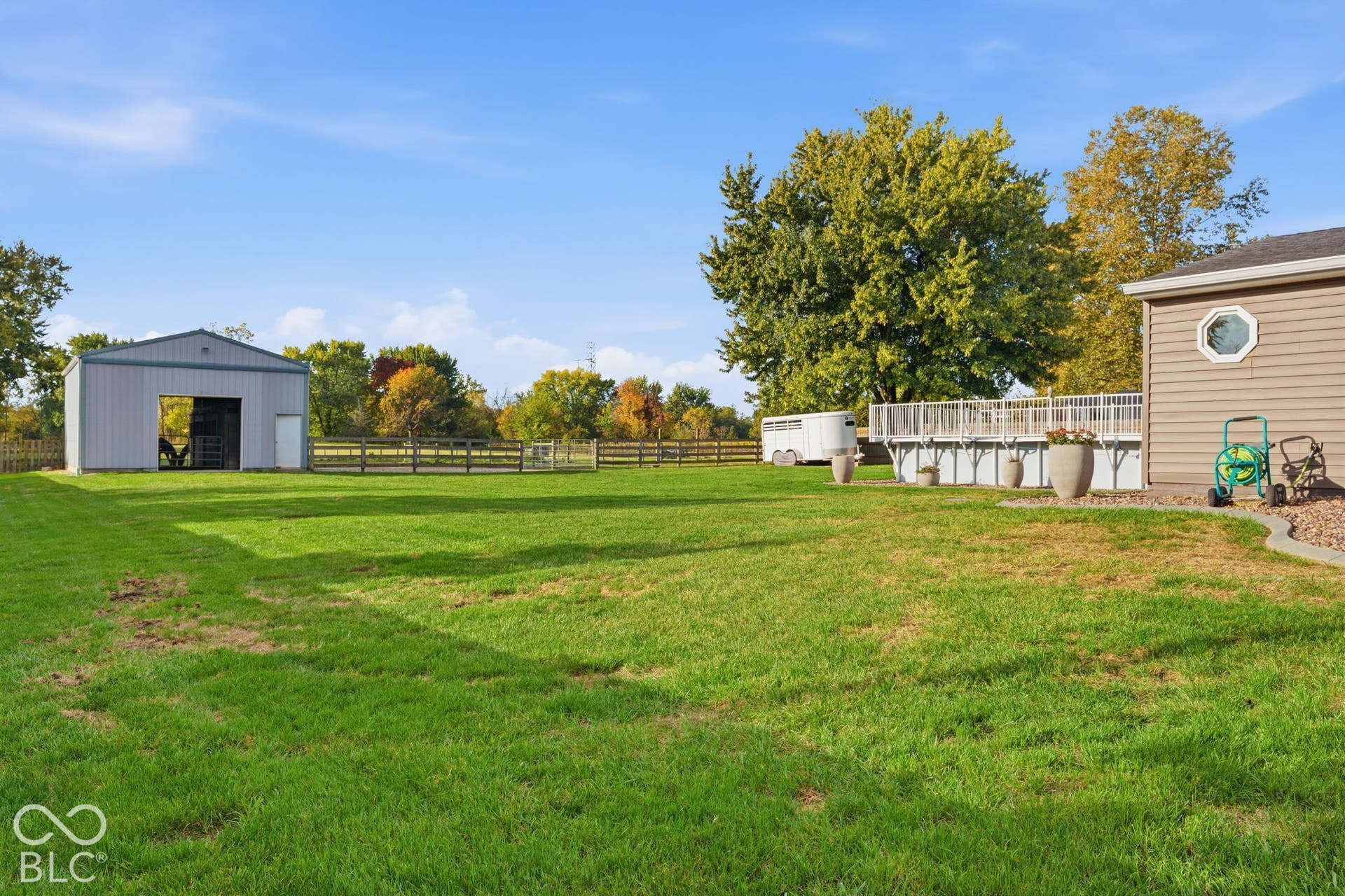 4937 E Edgewood, Indianapolis, IN 46237 The lifestyle buyers are searching for: nearly 2 acres with a pool, fenced horse area and barn, all right outside your back door.