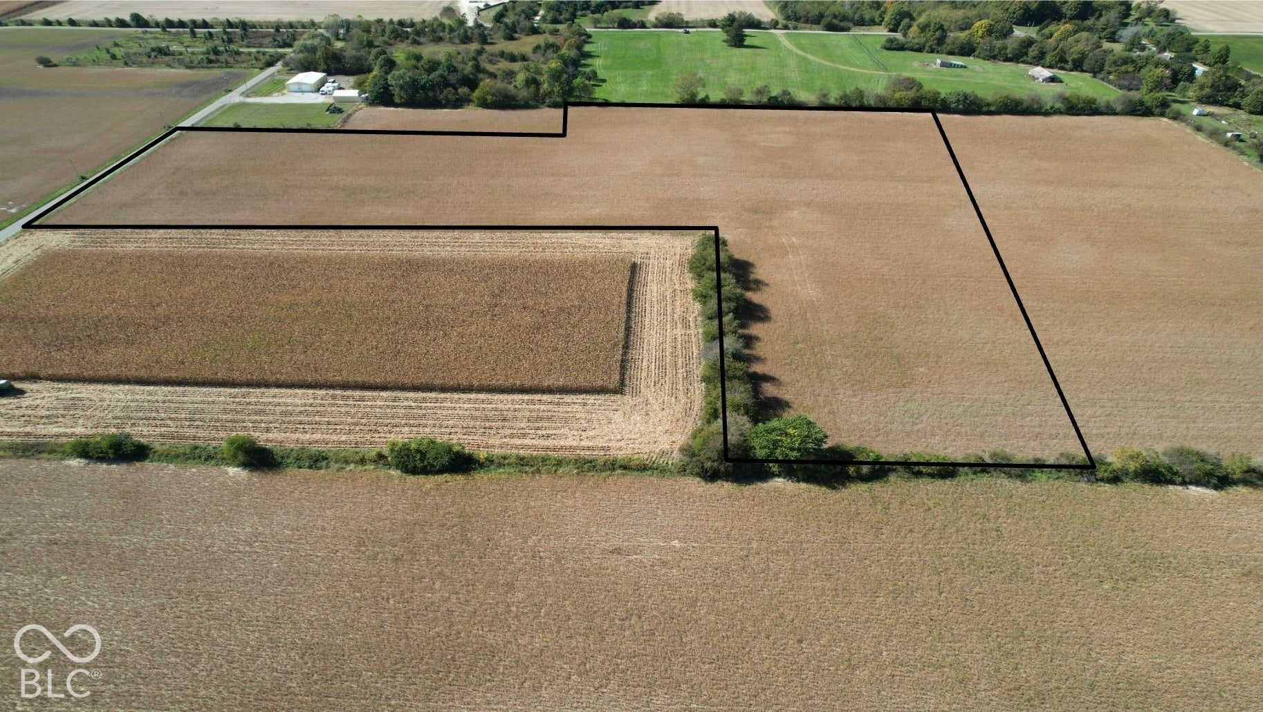 375 W North, Anderson, IN 46012 Aerial perspective of expansive agricultural land