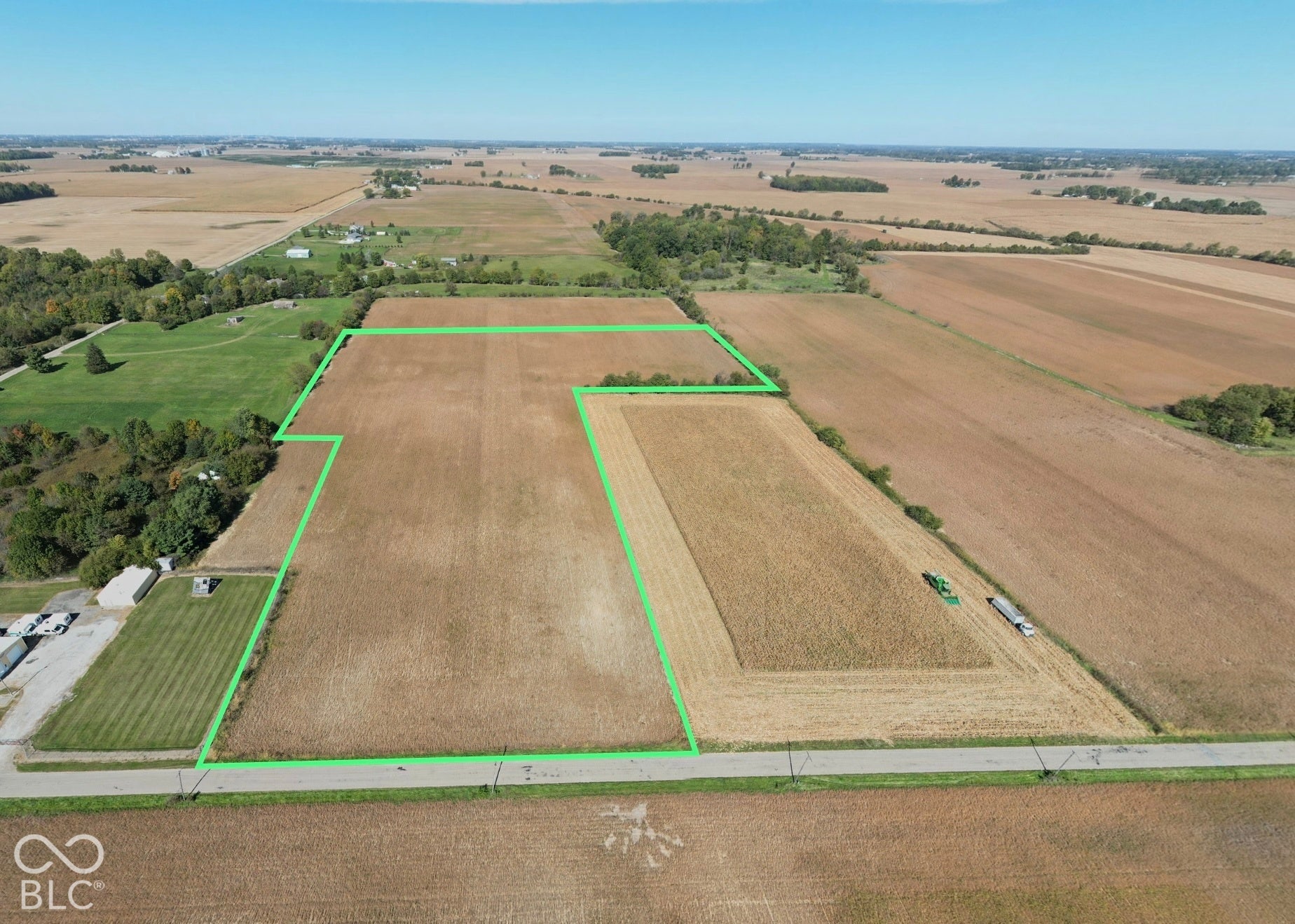 375 W North, Anderson, IN 46012 Expansive agricultural land featuring cultivated fields and a clear boundary