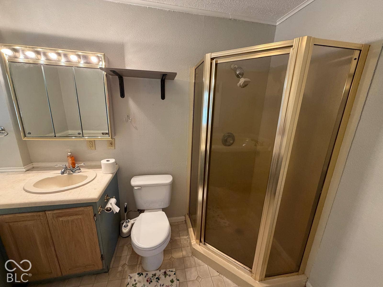 2819 E Edgewood Avenue, Indianapolis, IN 46227 Vanity with an integrated sink and wood-finish cabinetry