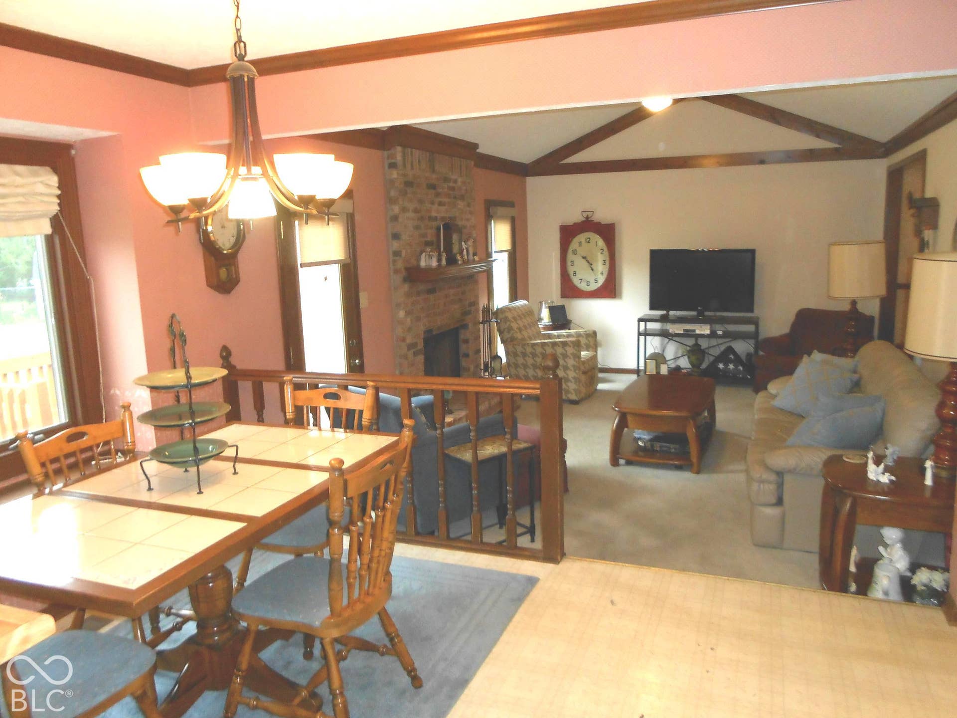 Eat in kitchen open to the living room.