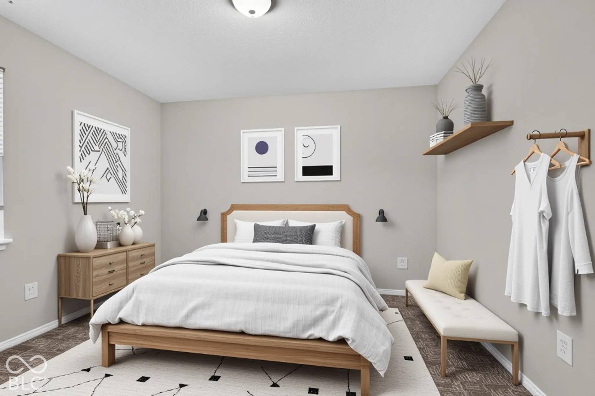 Virtually Altered - Virtual staging of 3rd bedroom