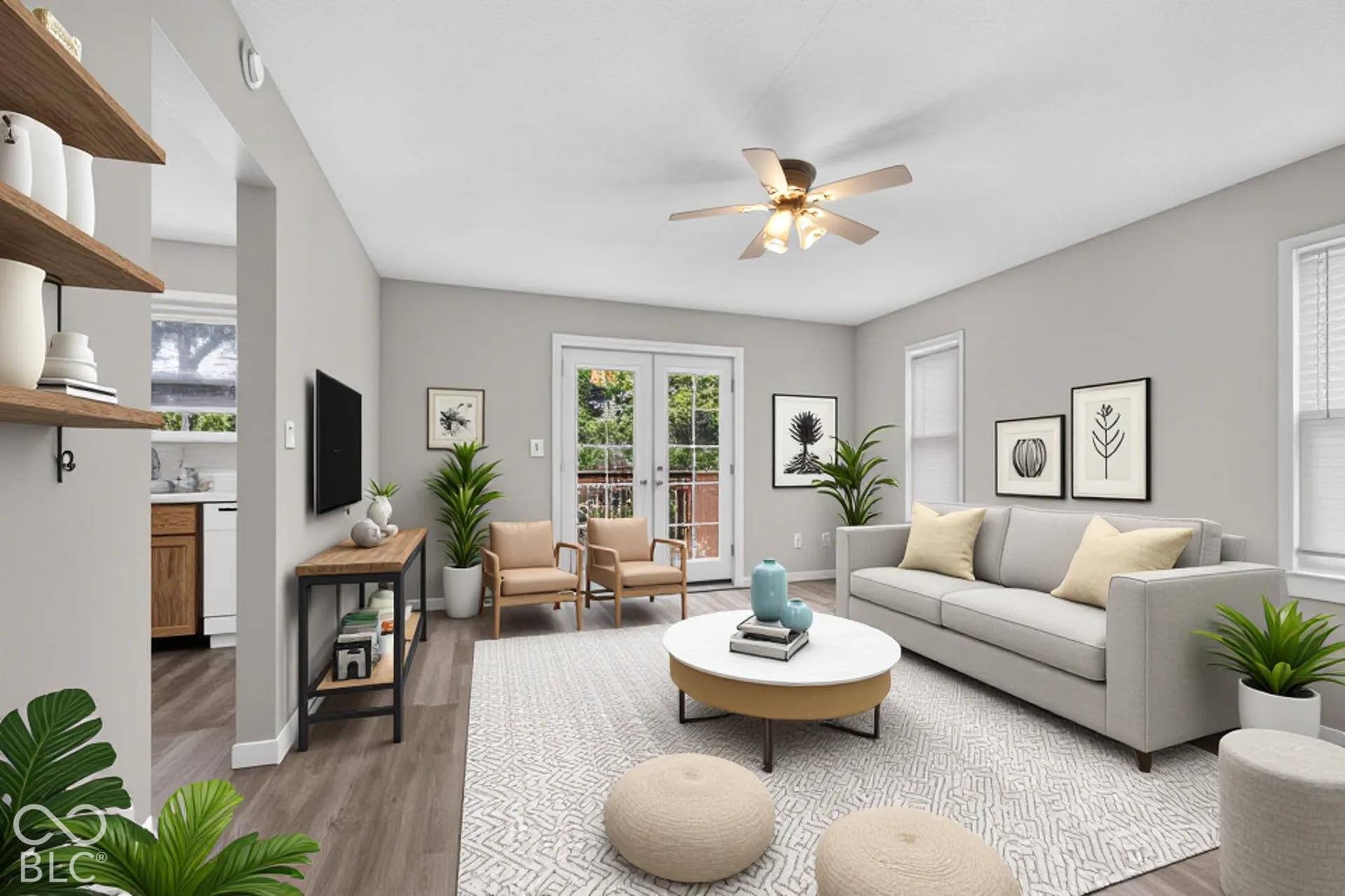 Virtually Altered - Virtual staging of family room