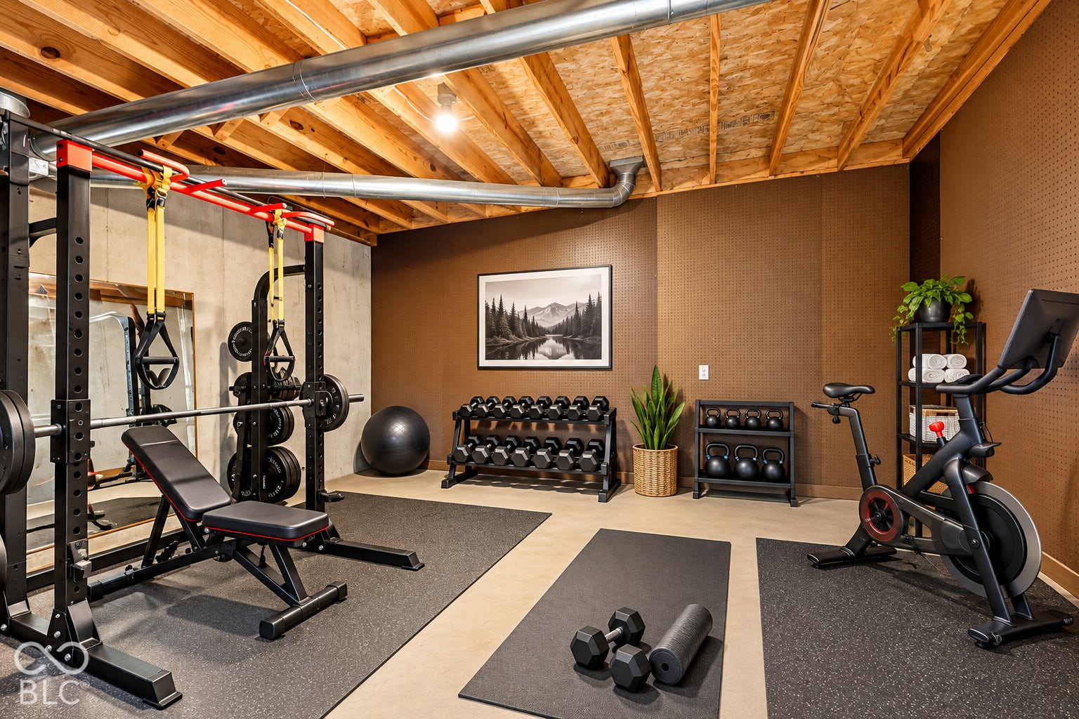 Virtually Altered - Workout area or storage area or room for expansion, this oversized area has it own separate entrance.  Virtually staged