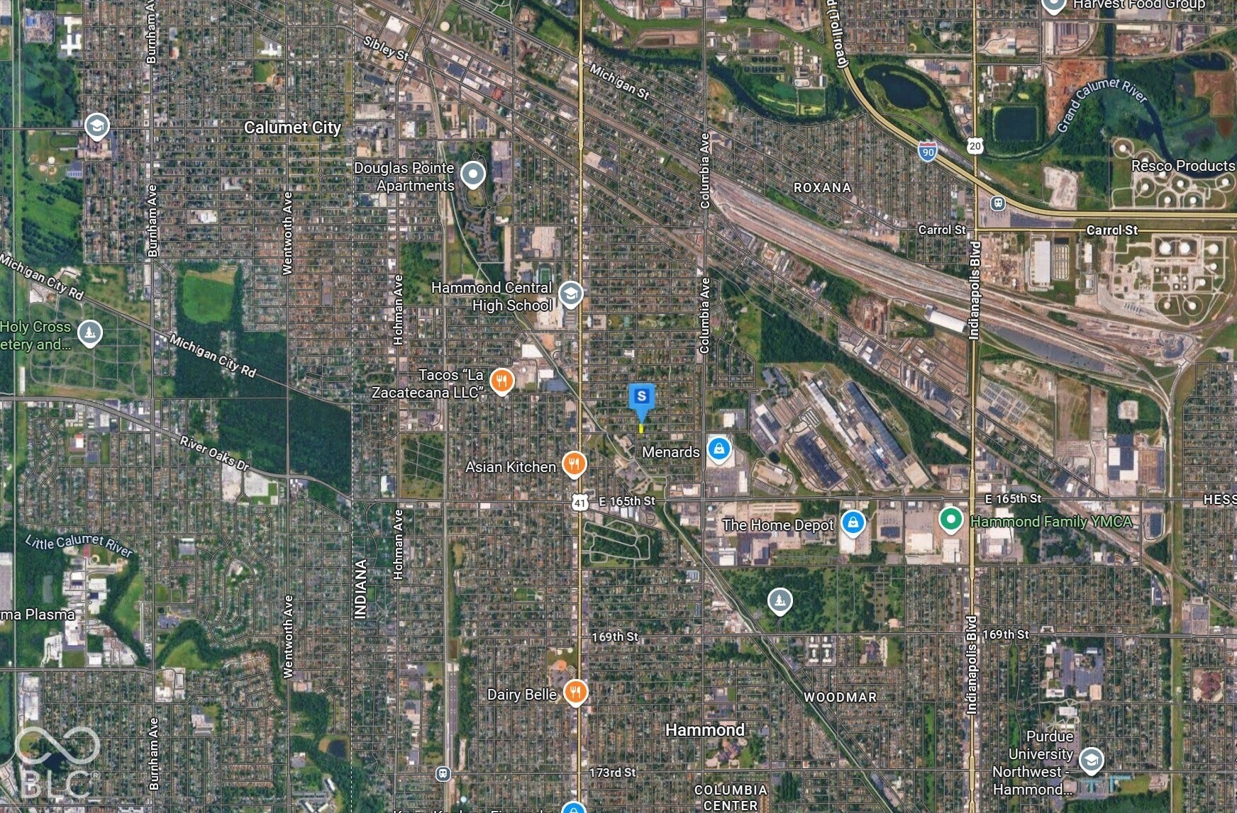 Map. Depicting the geographic location of the property within a broader area