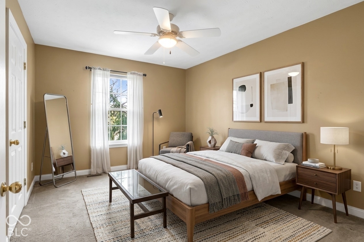 6763 Woodcliff Circle, Zionsville, IN 46077 Virtually Altered - Bedroom 4 Upper Level