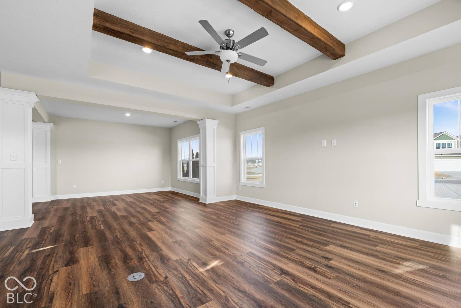 Great room and dining area