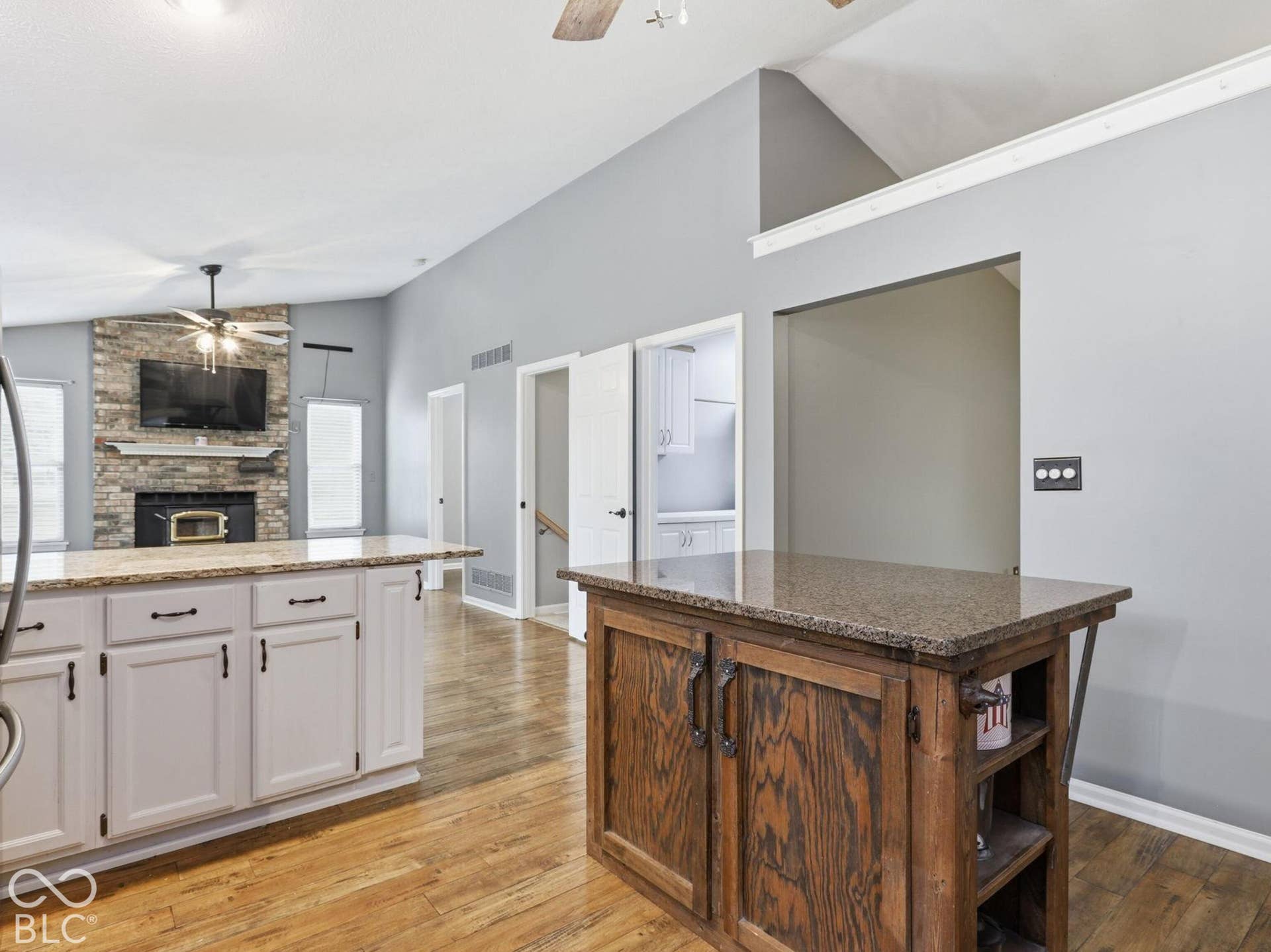 Custom farmhouse style island