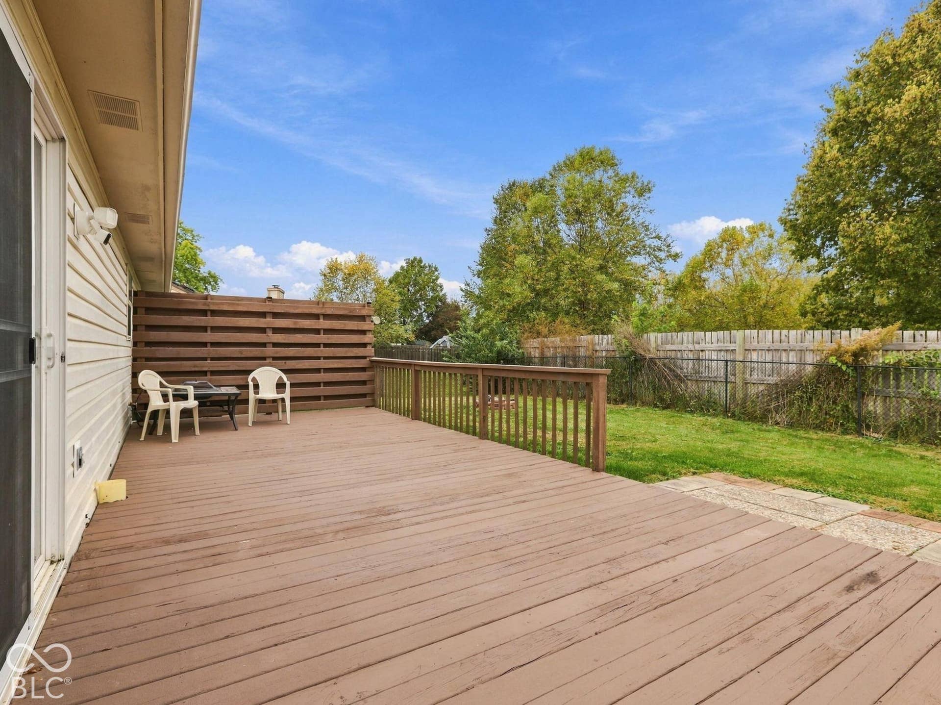 Deck has recently been re-stained