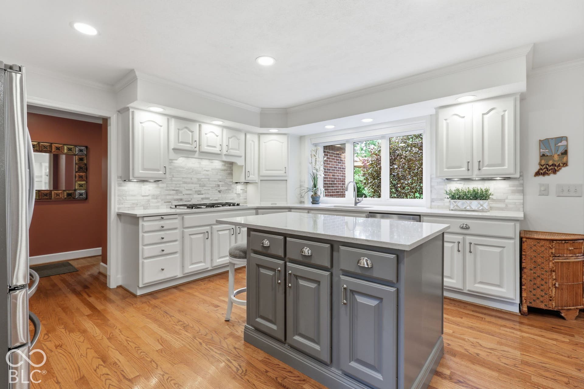 Light, Bright Kitchen with lots of Counter Space and under cabinet lighting
