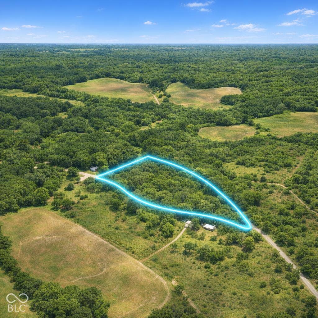 Expansive acreage featuring mature trees, diverse terrain, and established road access
