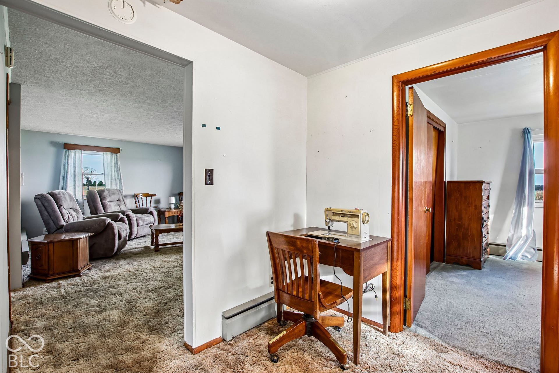 4469 E 400 S, Franklin, IN 46131 Interior space featuring natural wood-finish door frames and neutral wall finishes