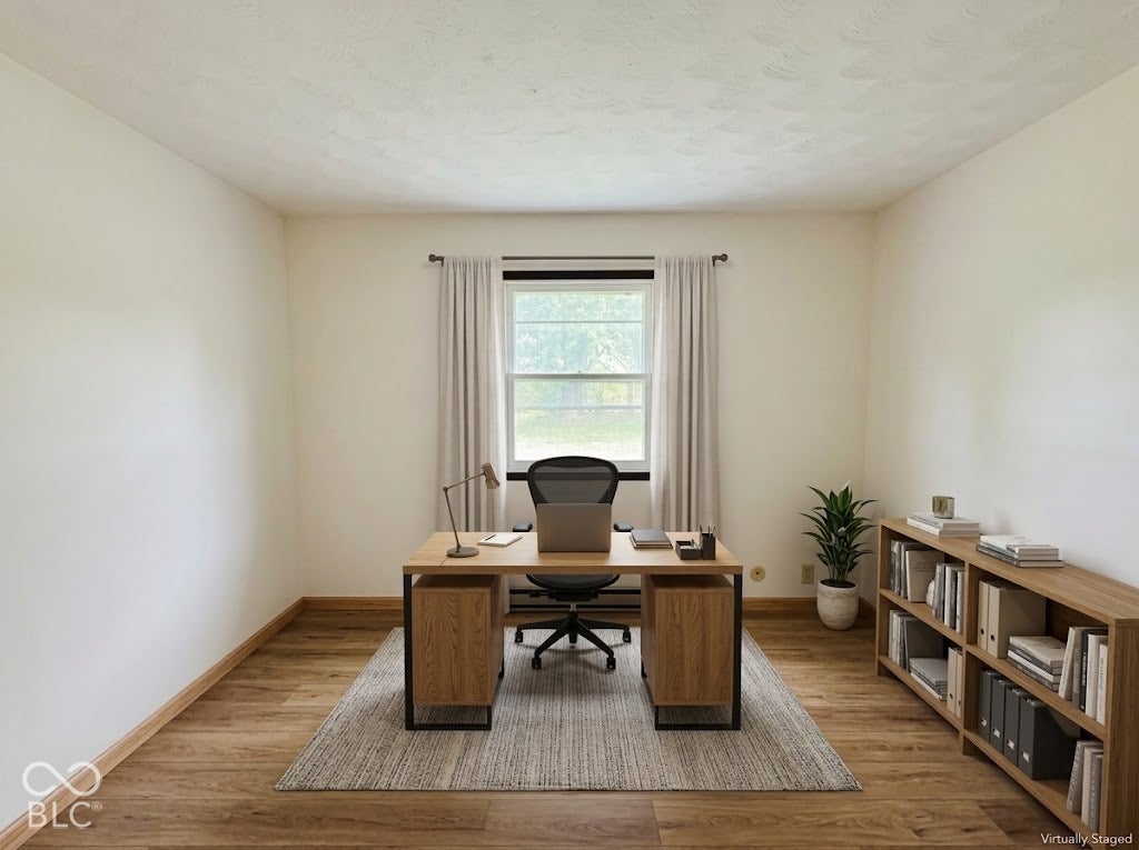 Virtually Altered - VIRTUALLY STAGED / CONCEPTUAL DESIGN: Illustration of potential finished space only. Property sold as-is; furnishings, fixtures, and finishes are not included. See preceding photo for actual current condition.