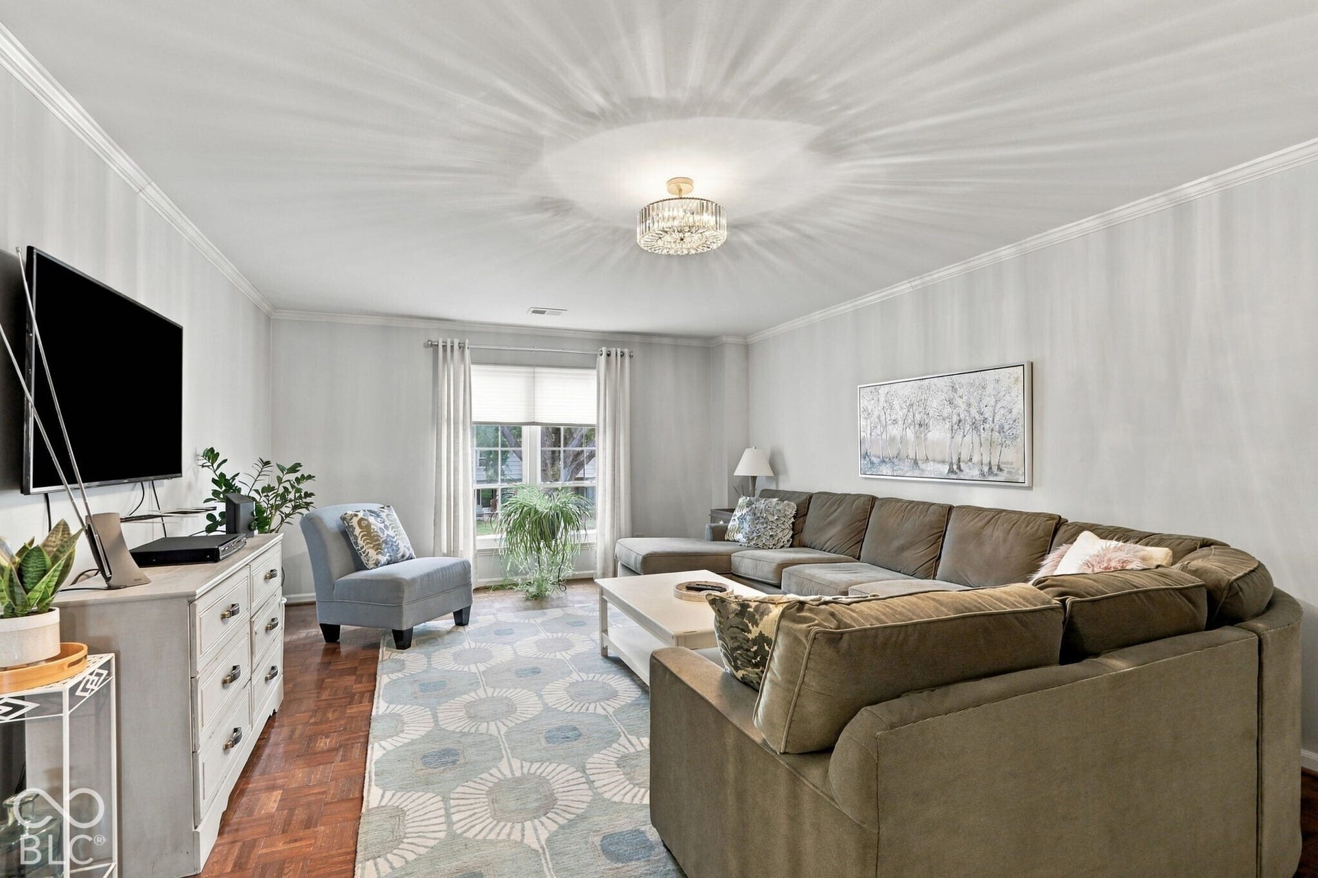 You can fit a lot of furniture with this 24X15 living room