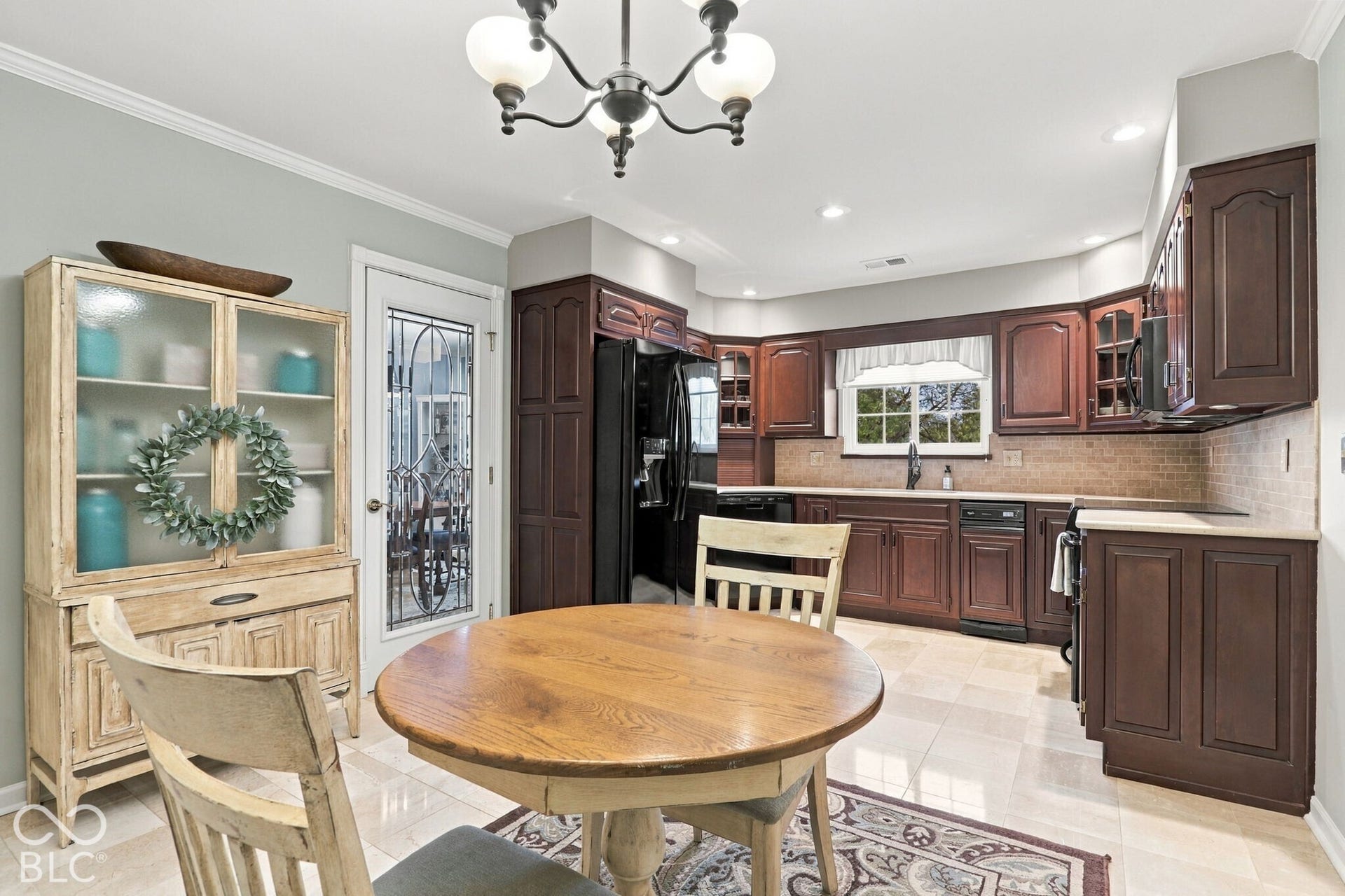 Your kitchen has enough room for a breakfast table.