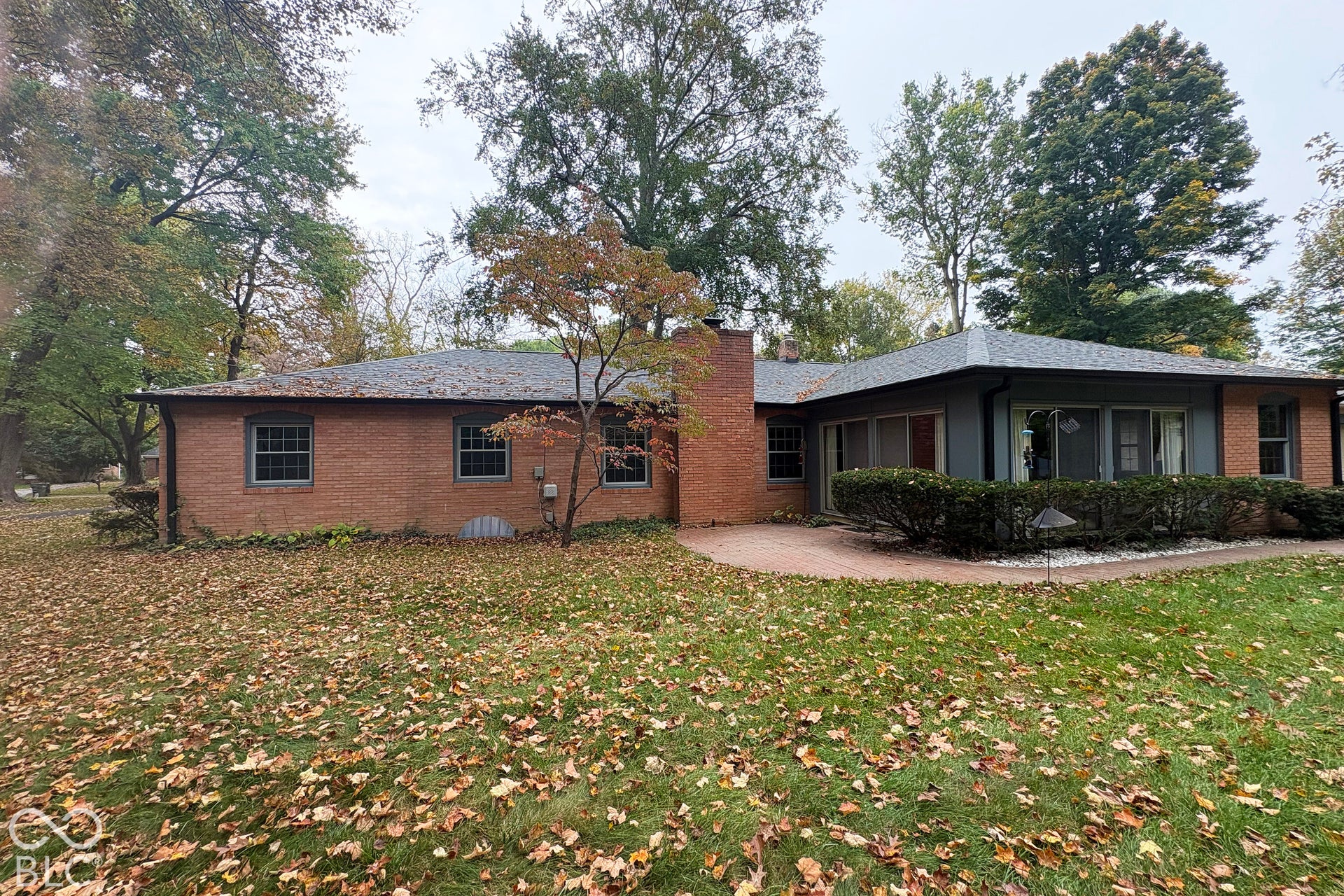 View from back of house showing addition.