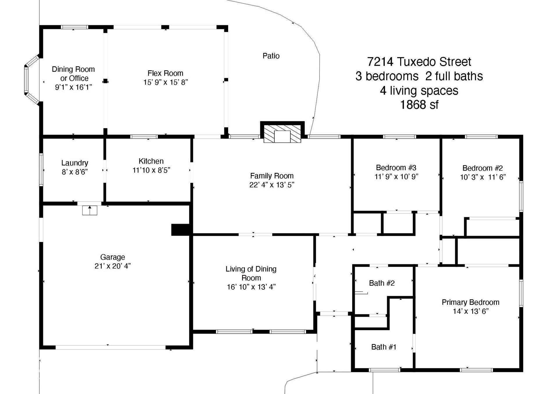 Floor plan with measurements.