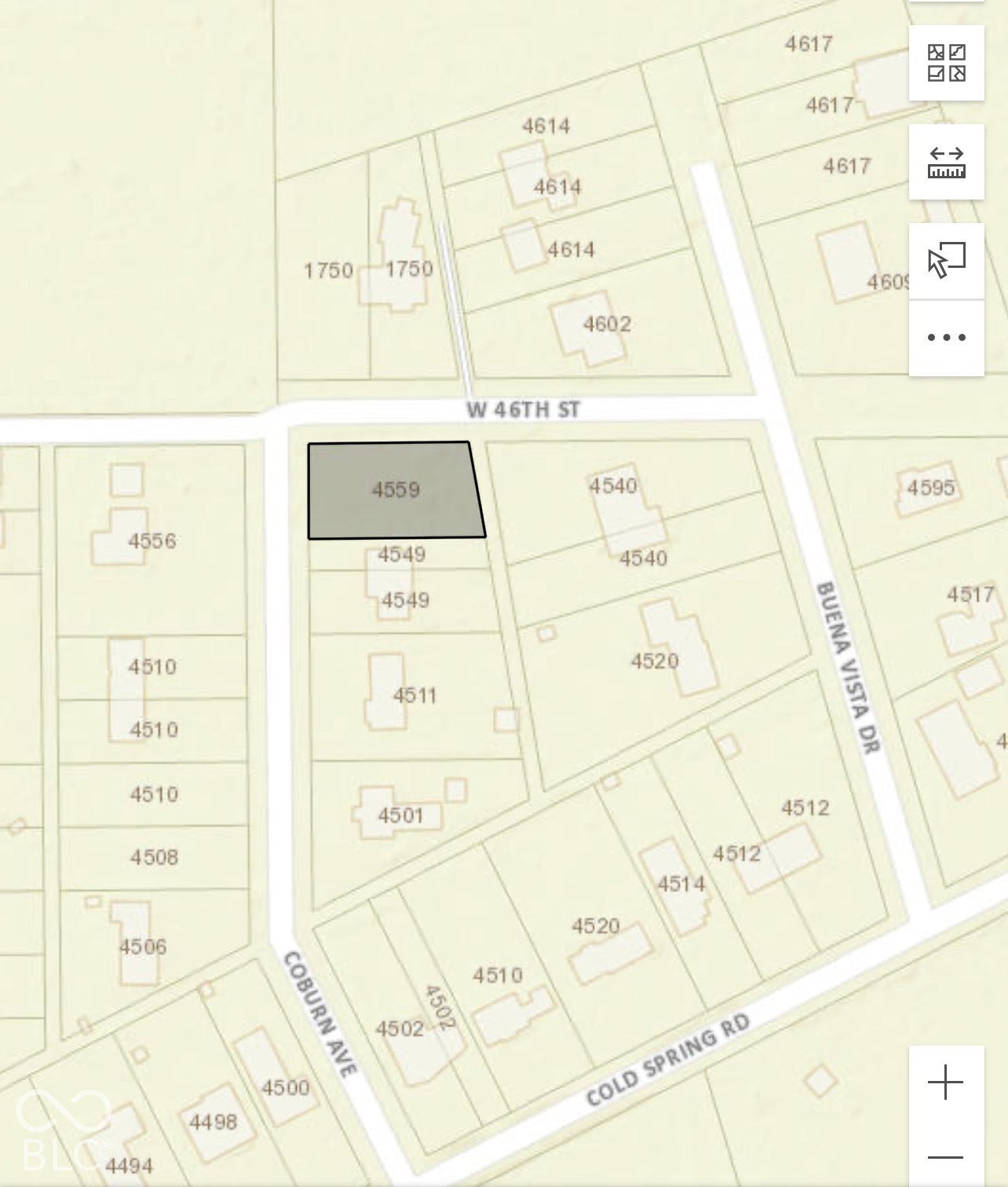 Tax Plat Map. Illustrating the parcel boundaries and site location of the property