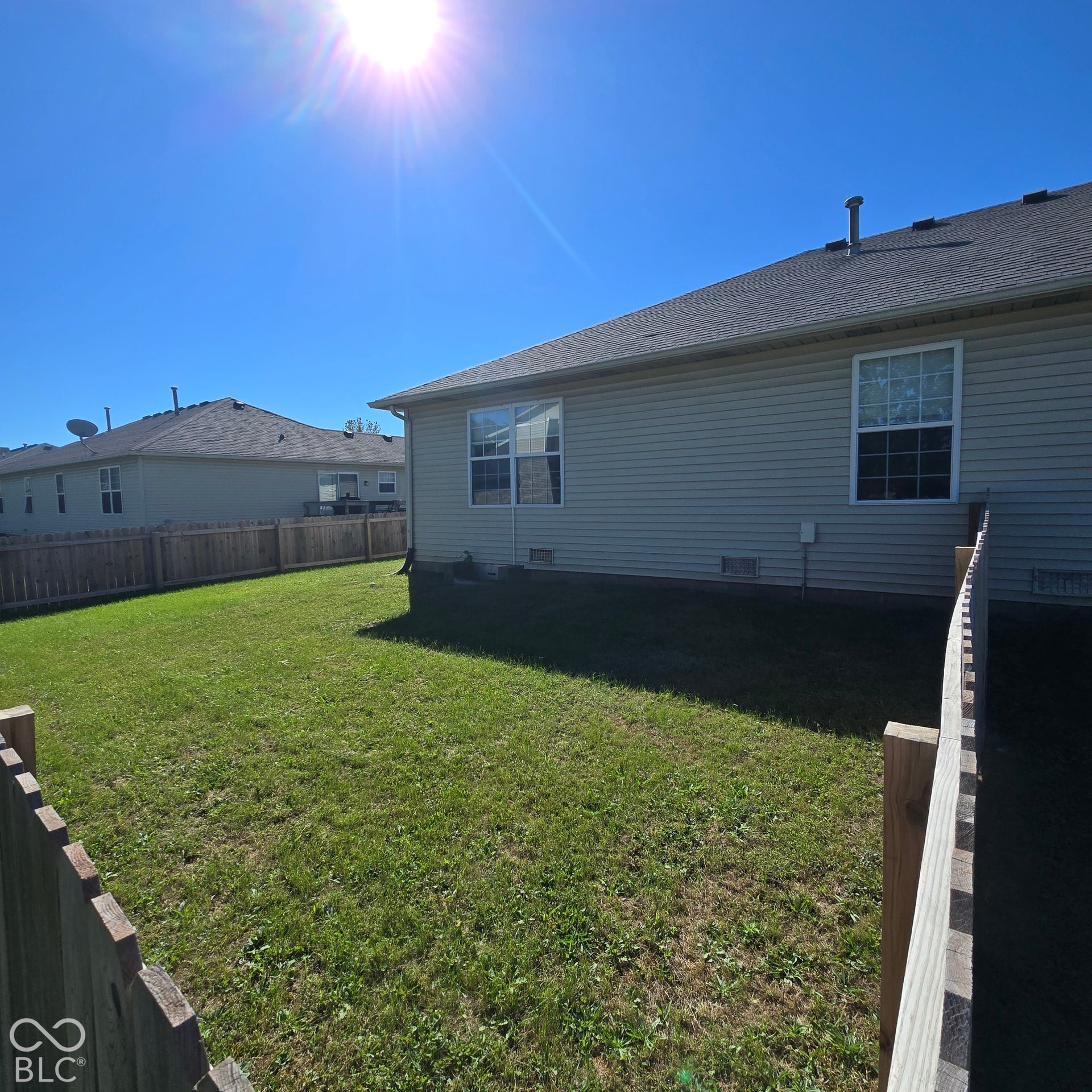Nice sized back yard with a 4' privacy fence...