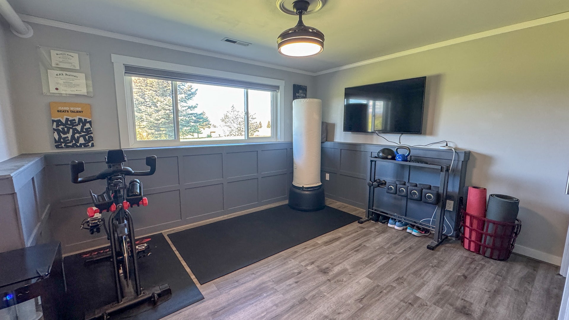 4134 Fox Ridge Drive, Helena, MT 59602 Workout area with ornamental molding and wood finished floors