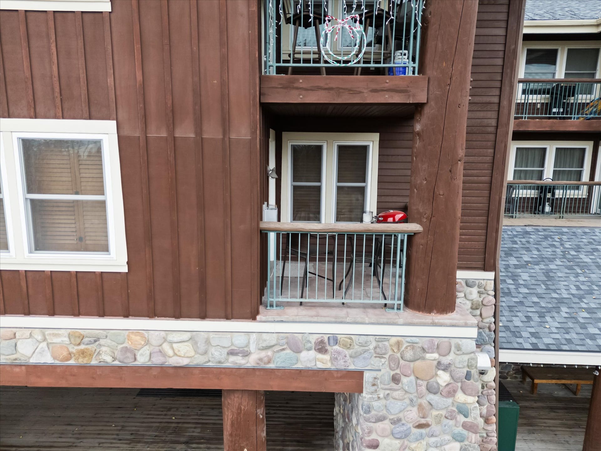 Aerial view of private balcony
