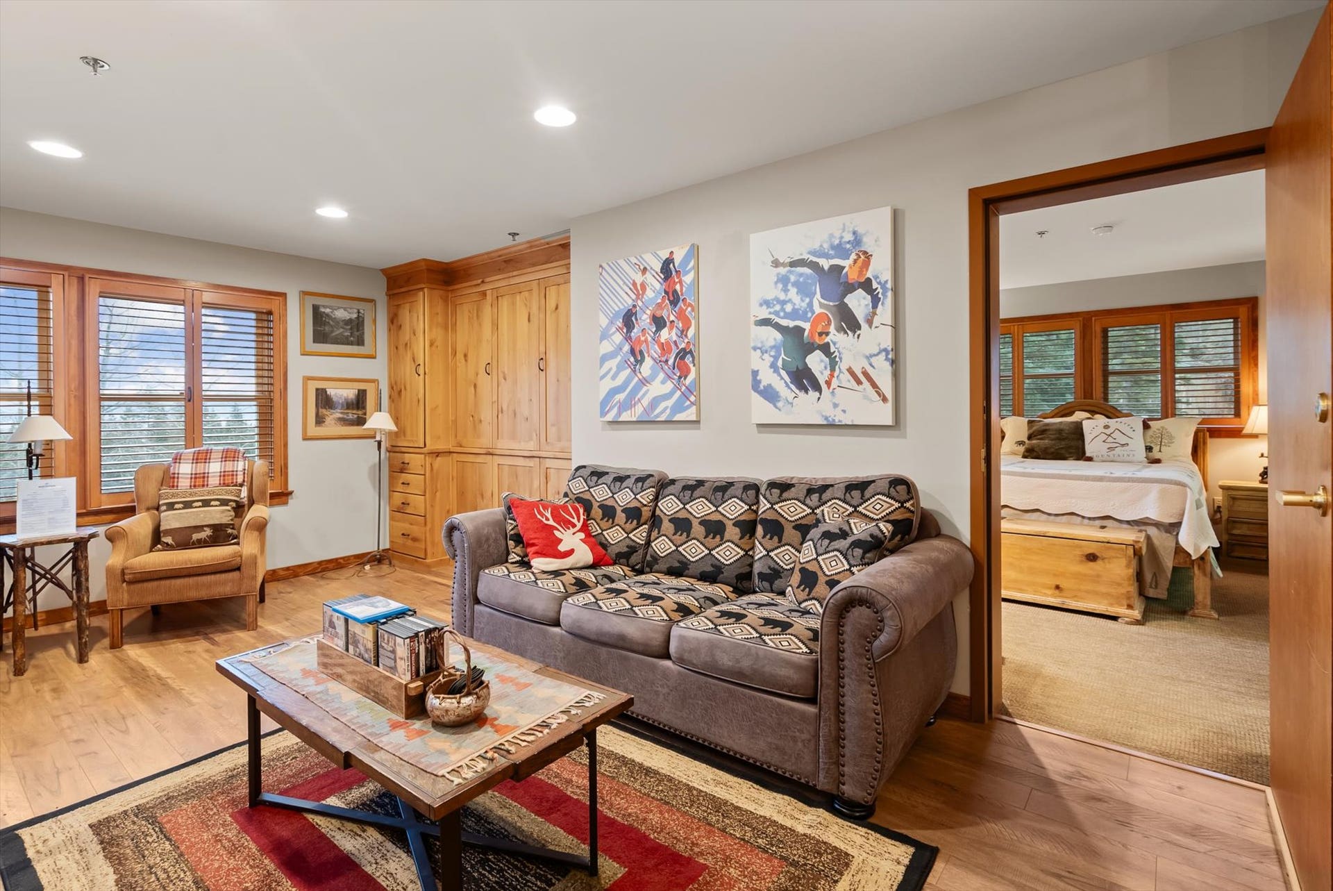 Living room with access to the lock off unit