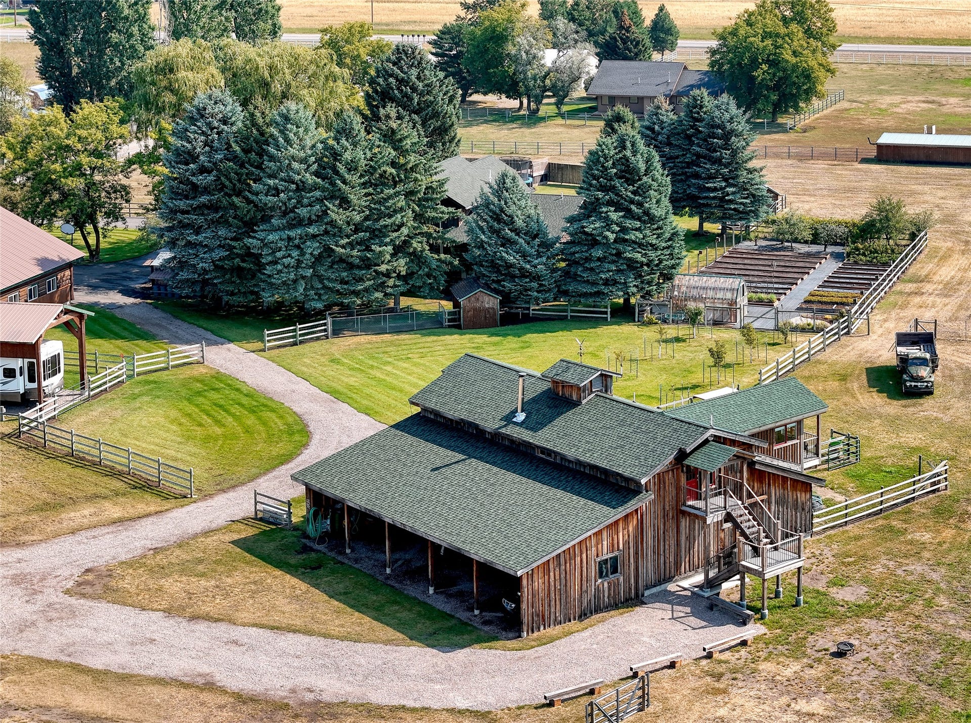 556 Windy Acres Drive, Columbia Falls, MT 59912 Back of Barn