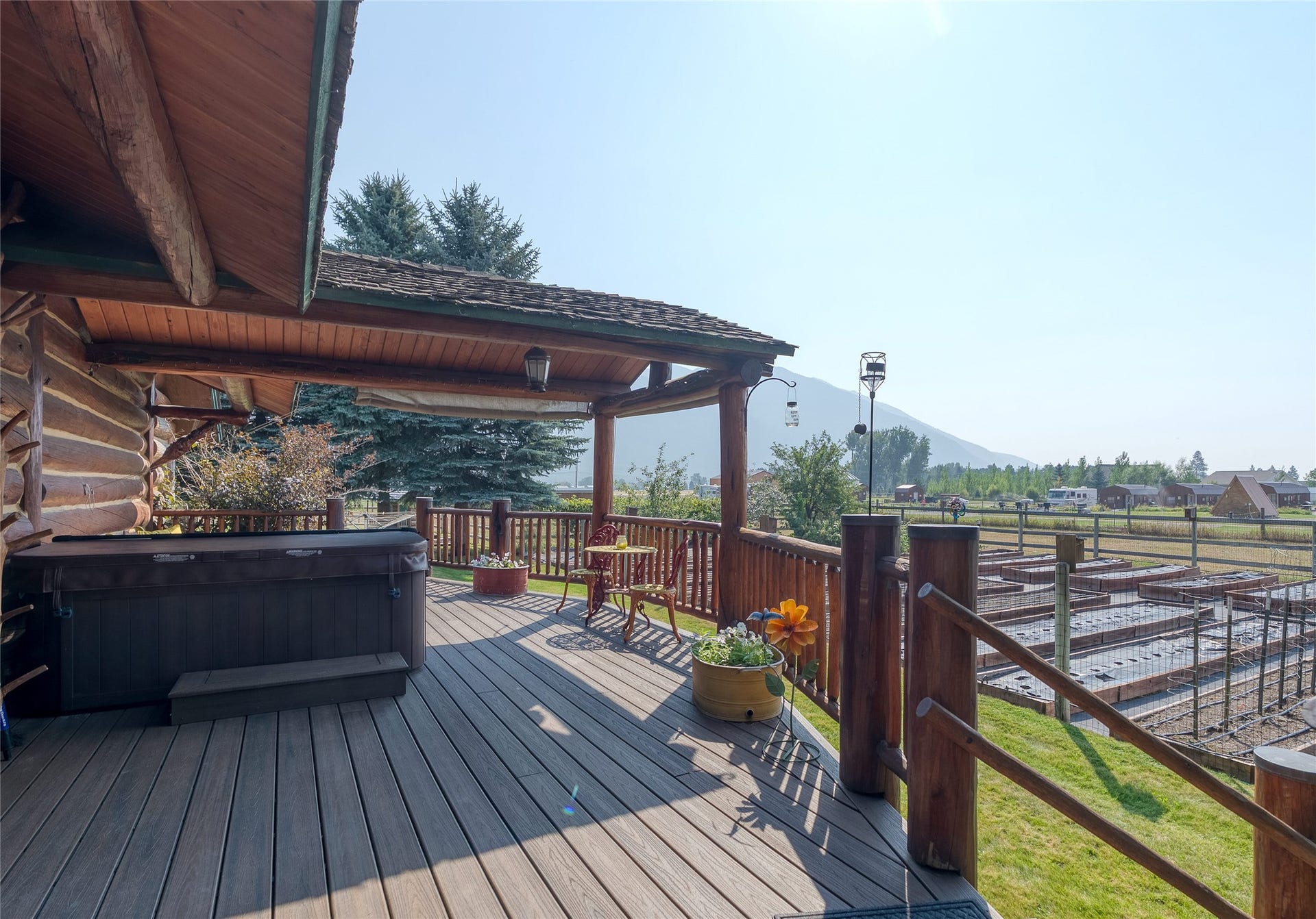 556 Windy Acres Drive, Columbia Falls, MT 59912 Main Home Hot Tub Deck