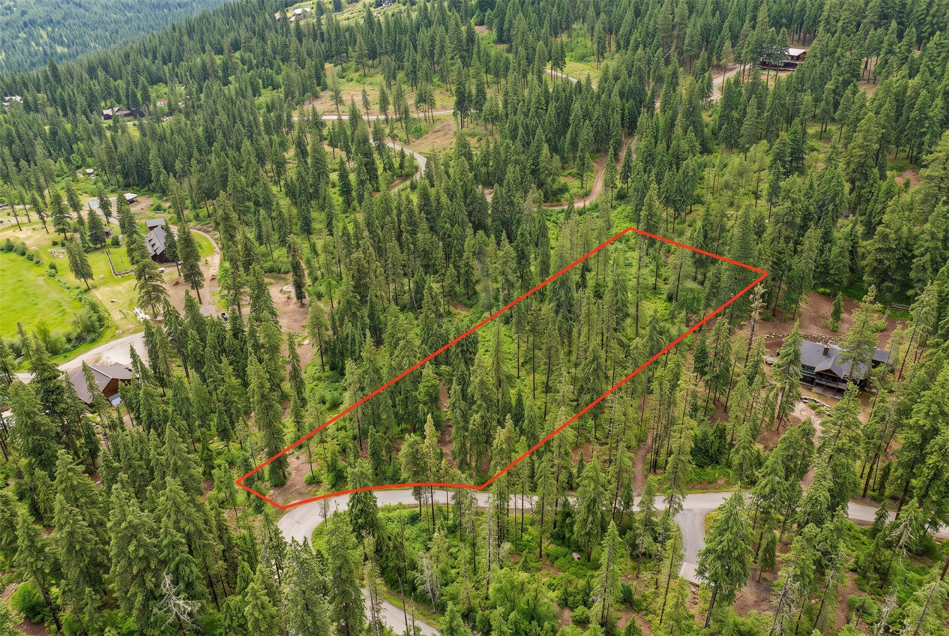 375 Ranch Road, Bigfork, MT 59911 AI-generated seasonal visualization; original photo immediately following