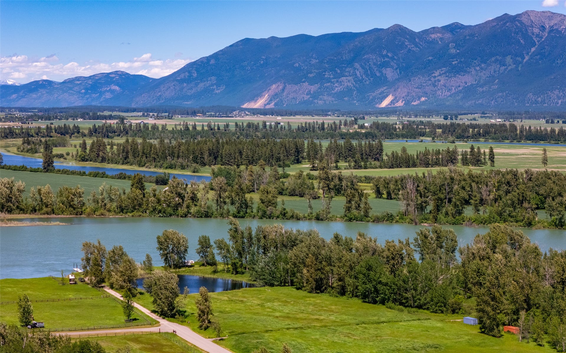 905 Wagner Lane, Kalispell, MT 59901 Aerial view of property facing northeast