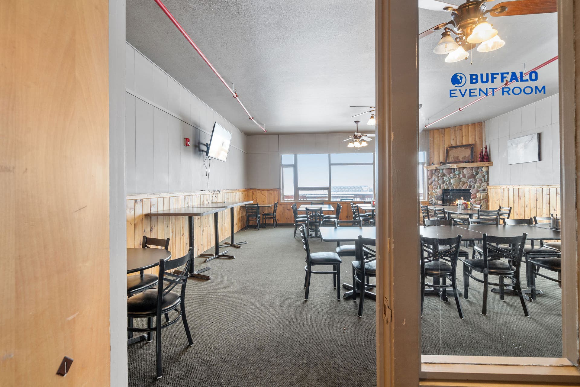 5 Swan Way, Bigfork, MT 59911 Event Room - The Buffalo Saloon, Casino, Grill and Lodge.