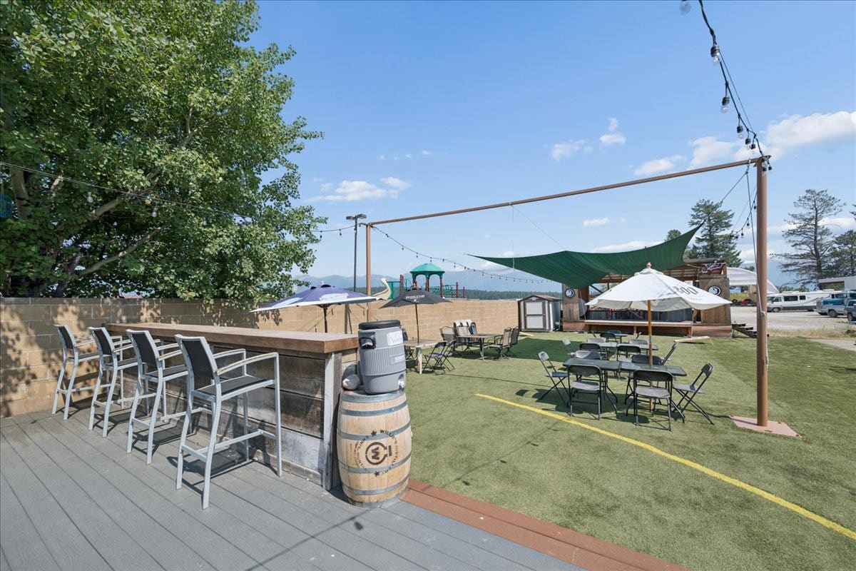 5 Swan Way, Bigfork, MT 59911 Patio - The Buffalo Saloon, Casino, Grill and Lodge.
