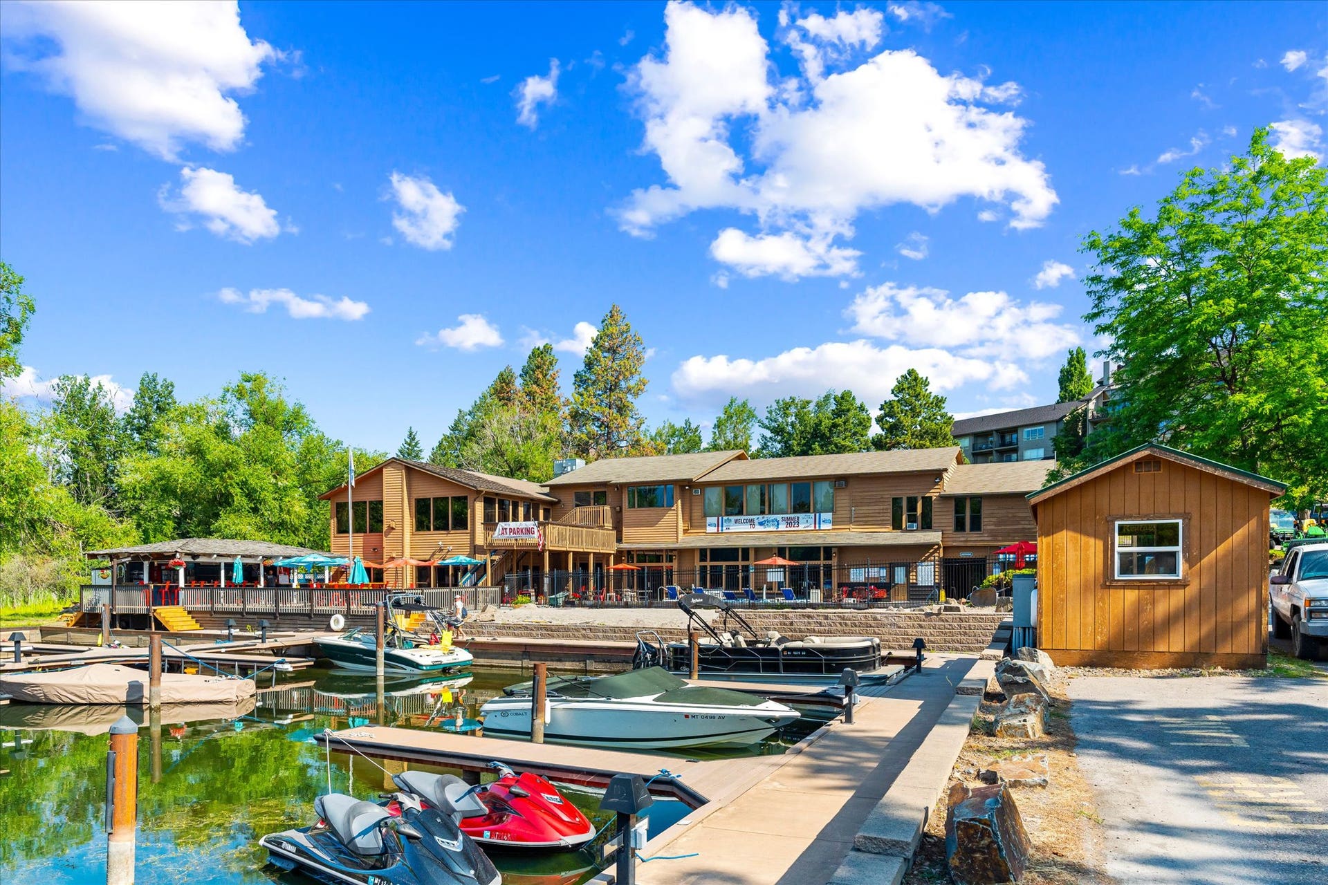 180 Vista Lane, #236, Bigfork, MT 59911 Marina Cay Docks - Aerial - 180 Vista Lane - #236 - Bigfork, Montana 59911 Marina Cay Condo