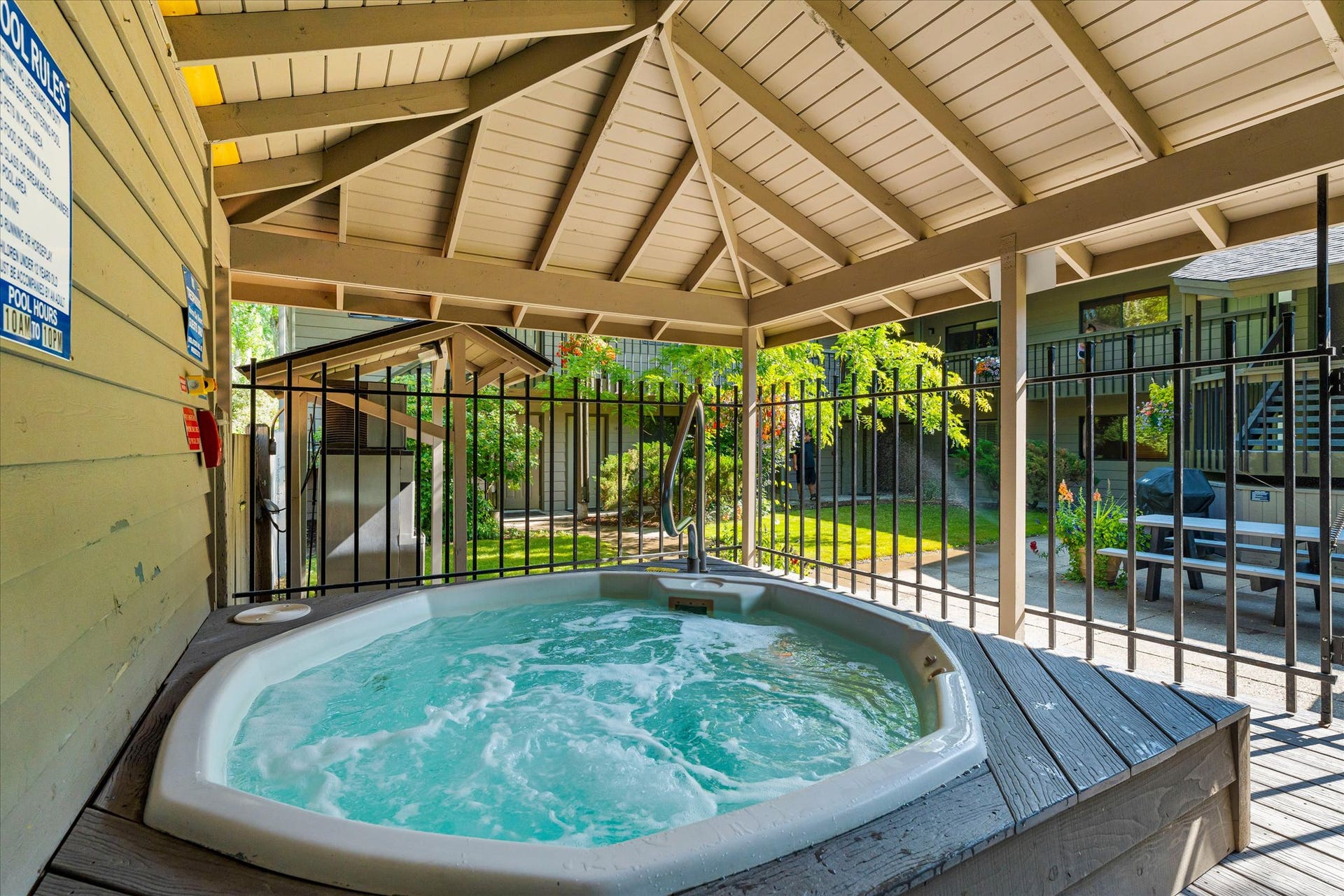 180 Vista Lane, #236, Bigfork, MT 59911 Courtyard Hot Tub - Aerial View of Bigfork and Flathead Lake - 180 Vista Lane - #236 - Bigfork, Montana 59911 Marina Cay Condo