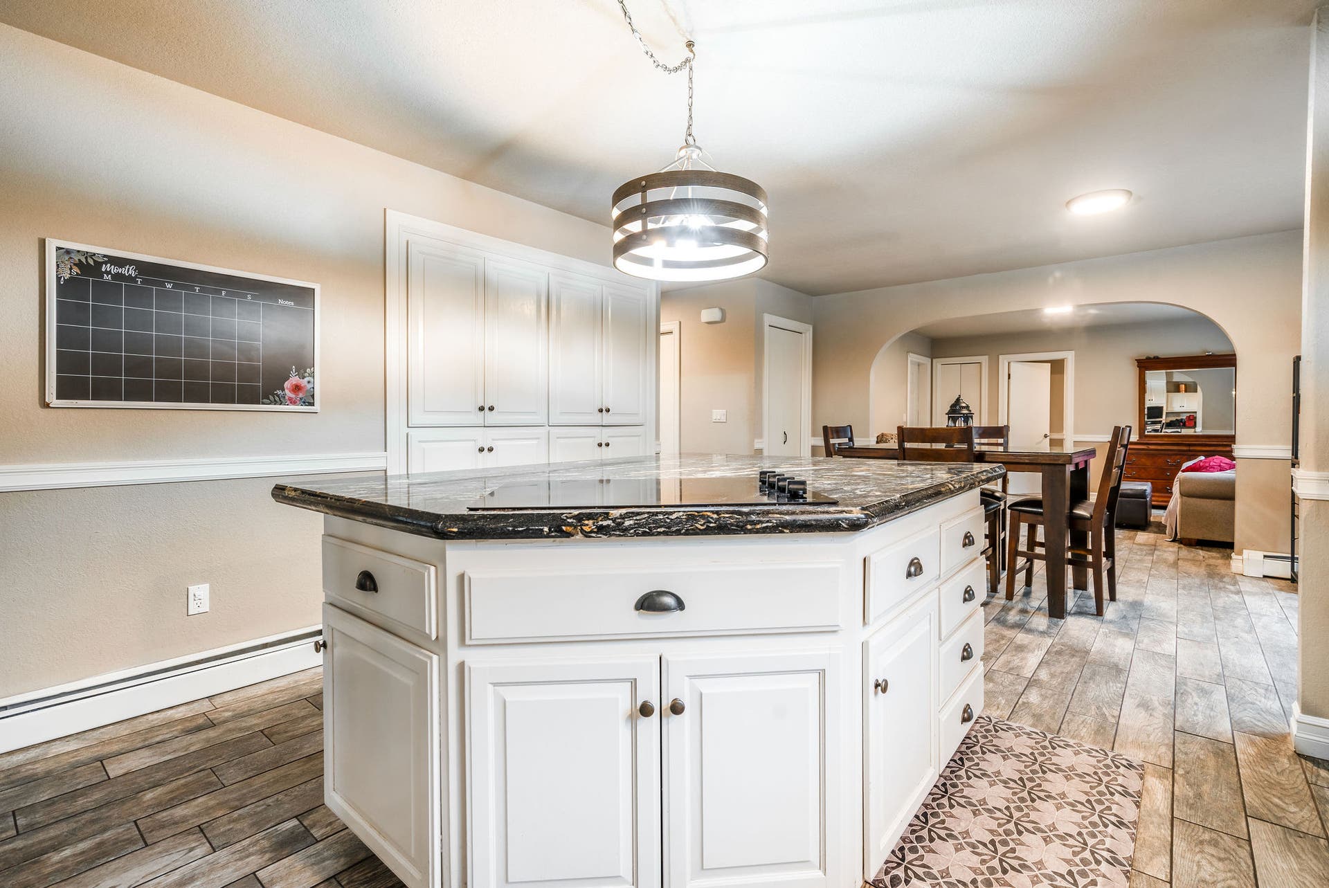 163 Crestview Drive, Bigfork, MT 59911 Open-concept kitchen and breakfast nook flow effortlessly into the homes secondary living areas