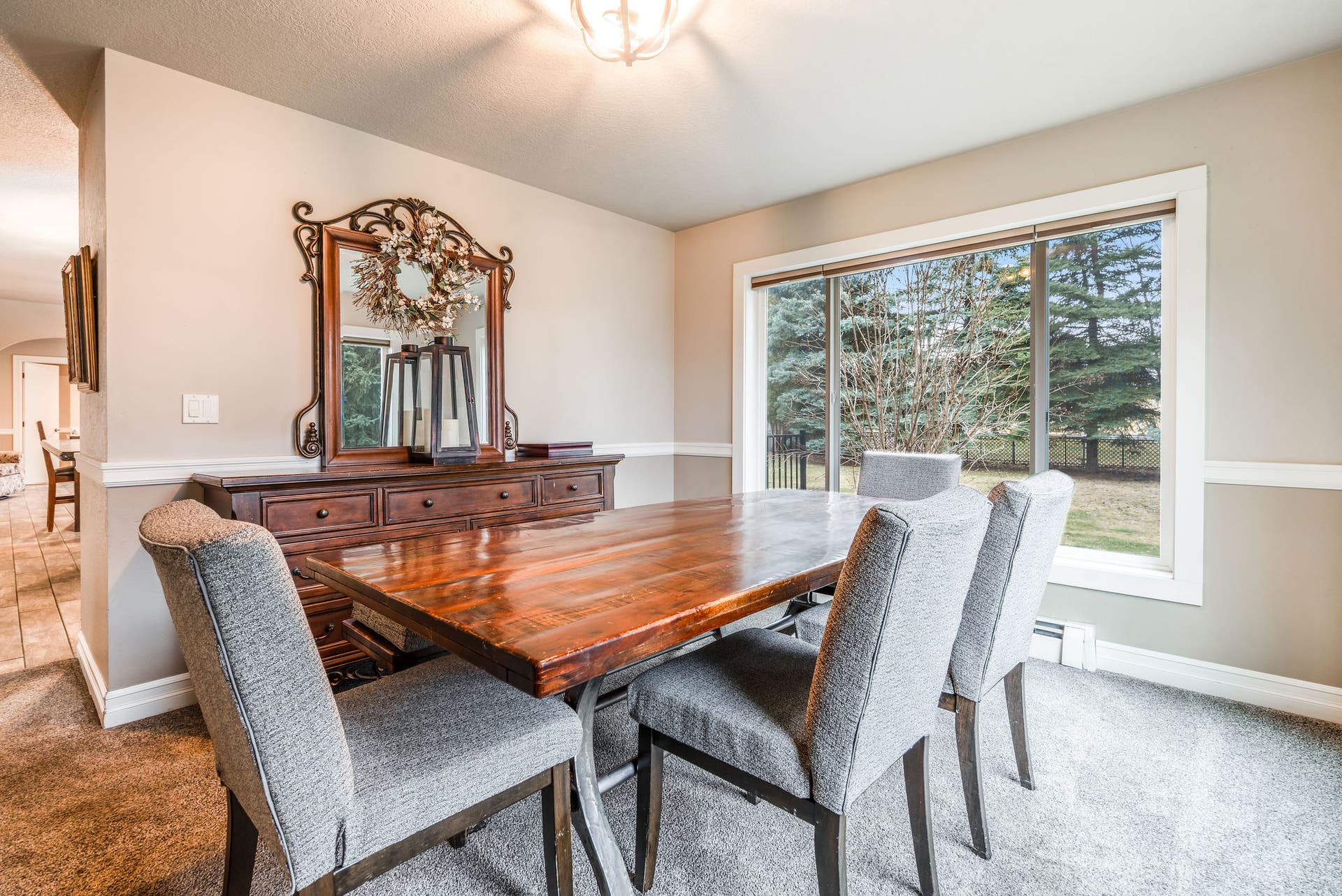 163 Crestview Drive, Bigfork, MT 59911 Elegant dining space featuring classic trim work and plenty of room for entertaining