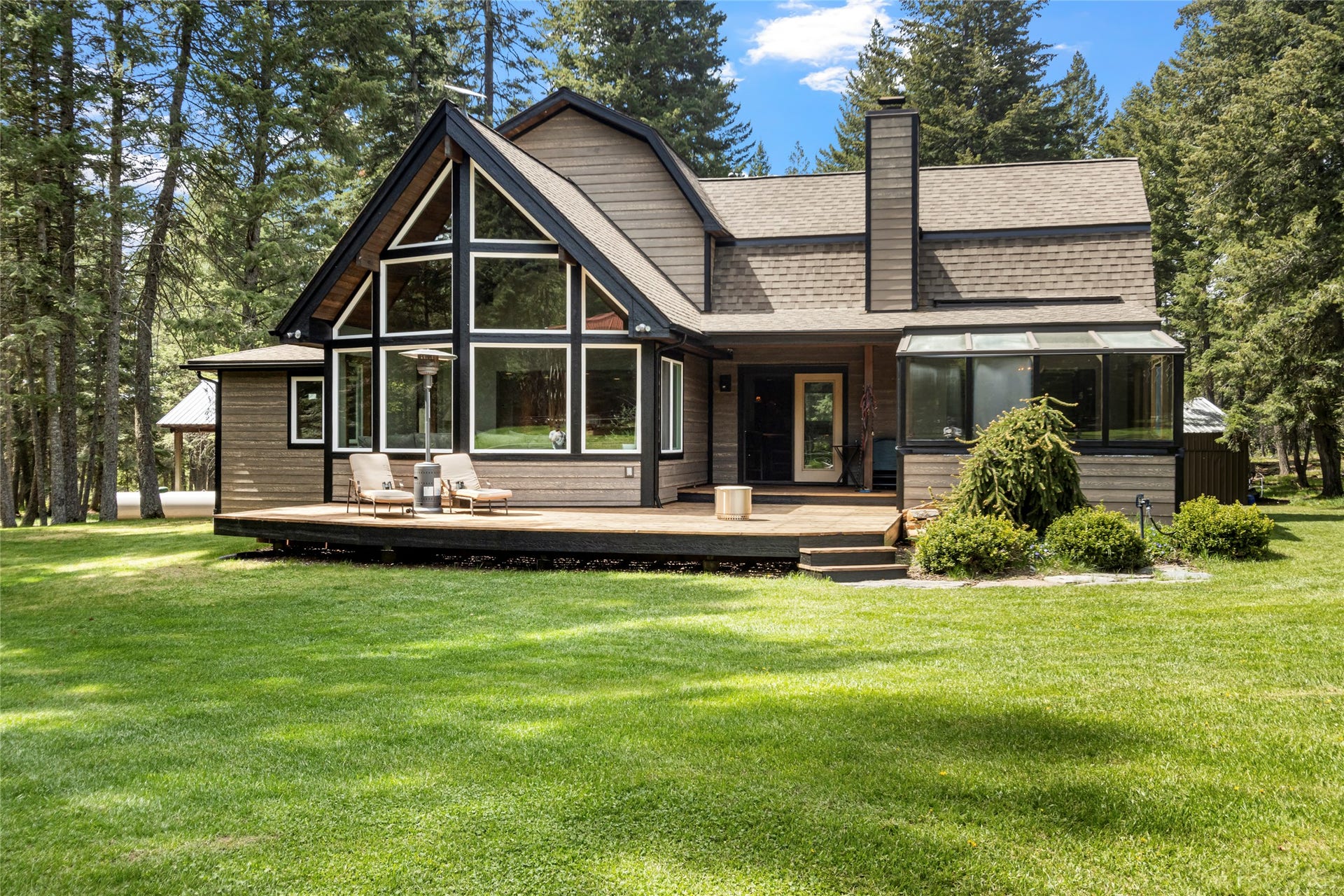 13034 Red Owl Trail, Bigfork, MT 59911 Back of Home