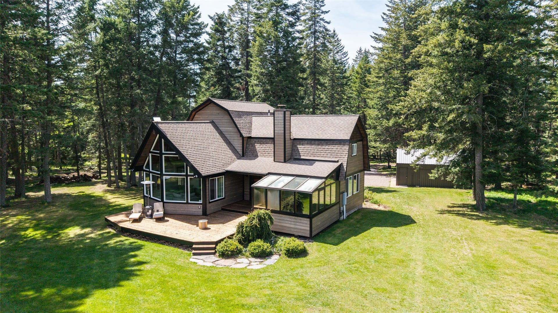 13034 Red Owl Trail, Bigfork, MT 59911 Rear of Home