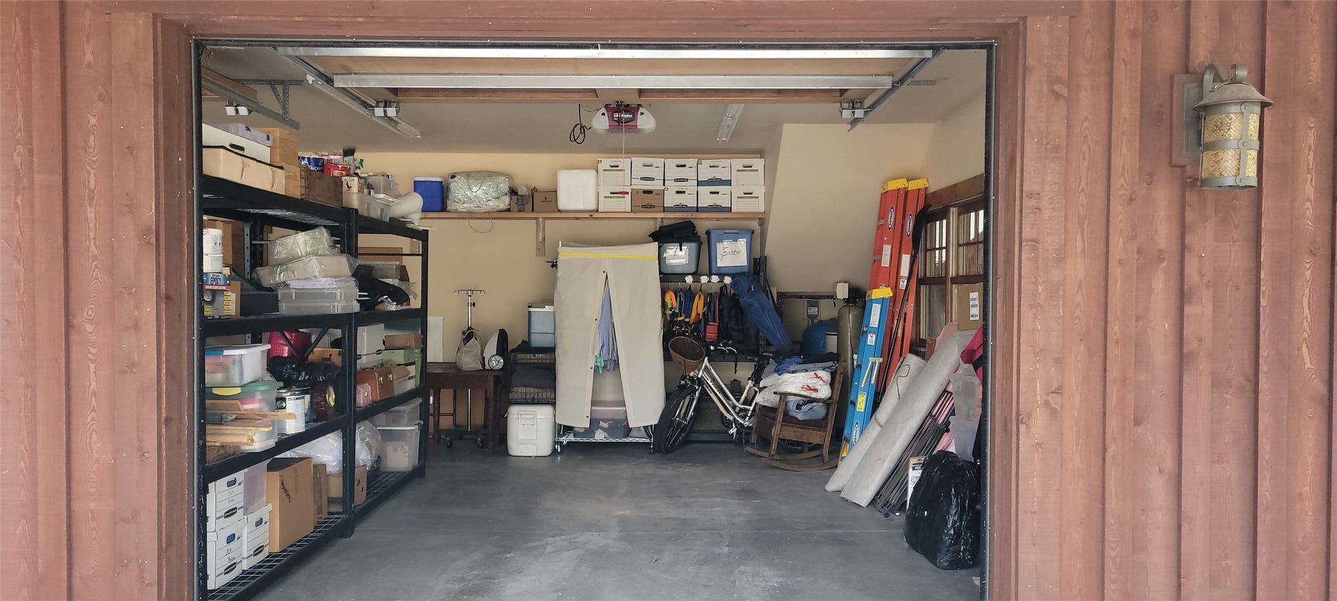 234 Williams Lane, Bigfork, MT 59911 garage finished with plenty of daylight, would convert to additional living space easily, in floor hot water heat