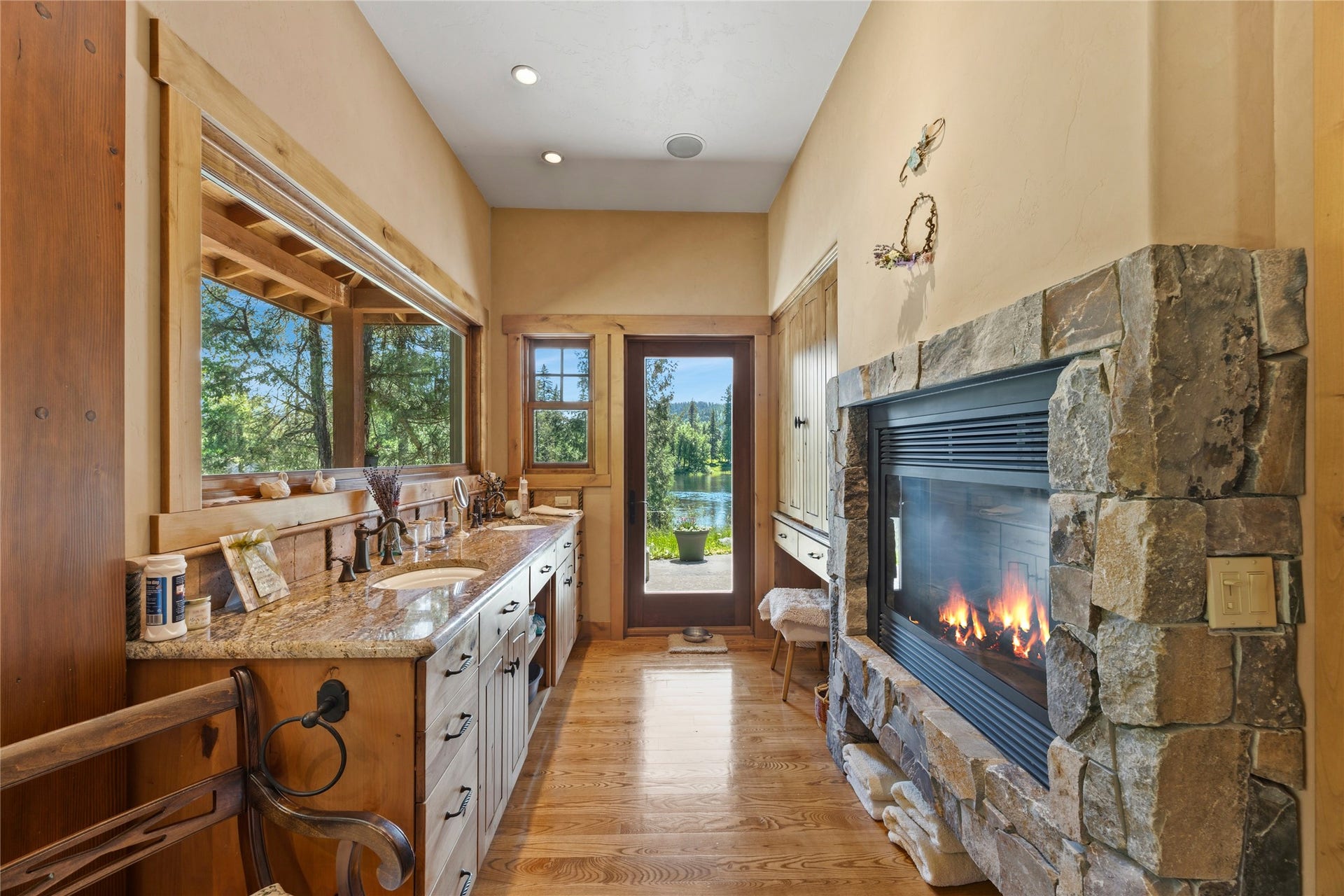 234 Williams Lane, Bigfork, MT 59911 Door onto patio east end of home