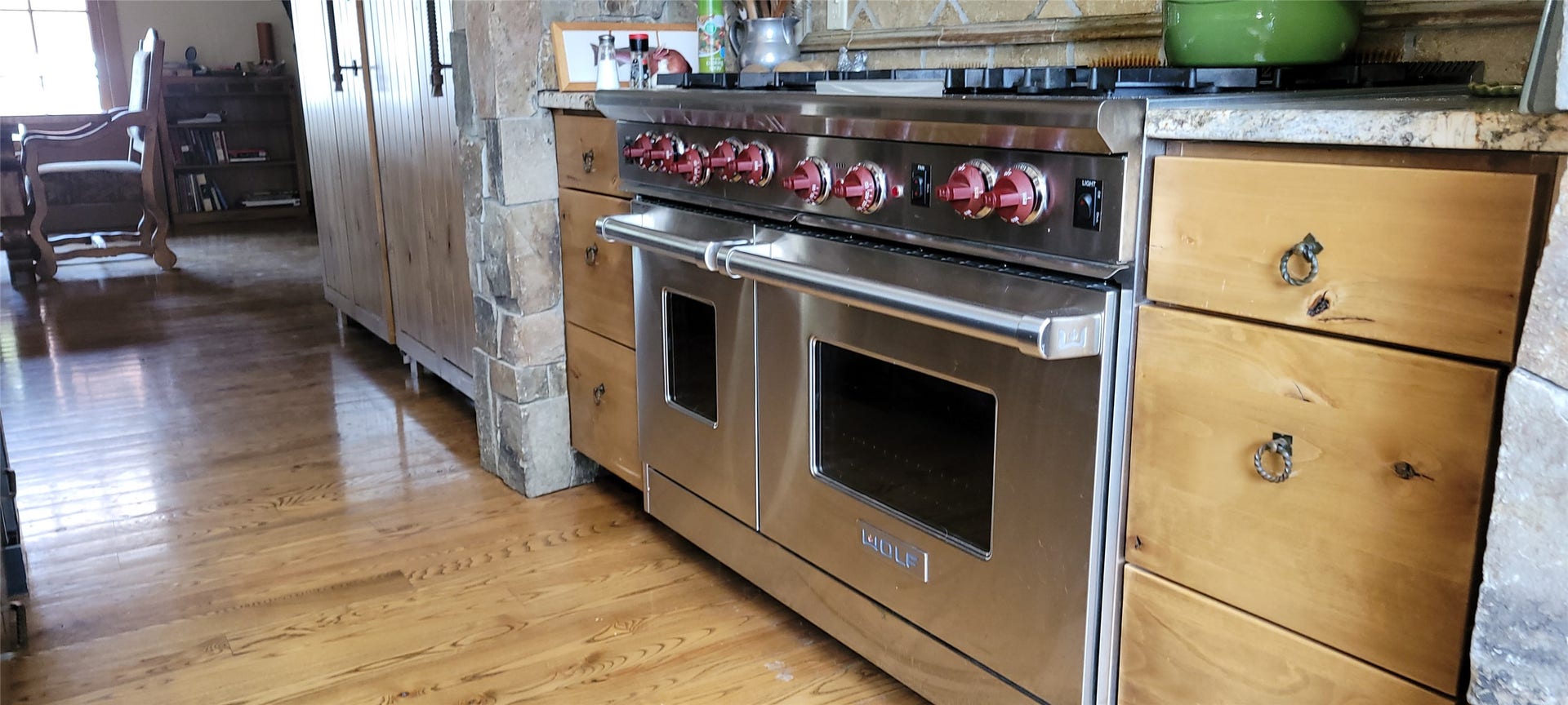 234 Williams Lane, Bigfork, MT 59911 Double oven gas Wolf stainless steel range