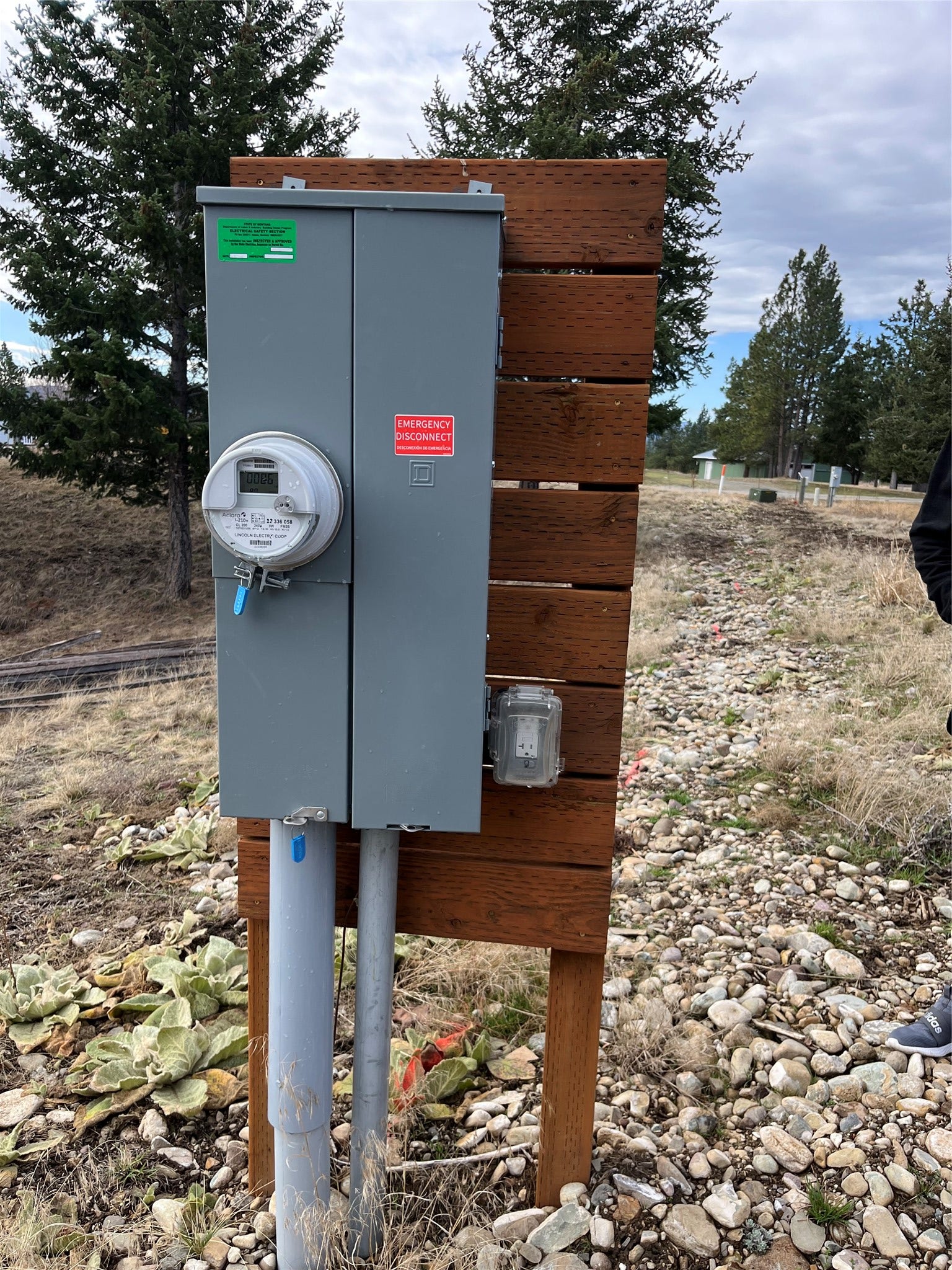 198 Acres Lane, Eureka, MT 59917 RV Hookup and 200amp power and internet to cabin new last summer.