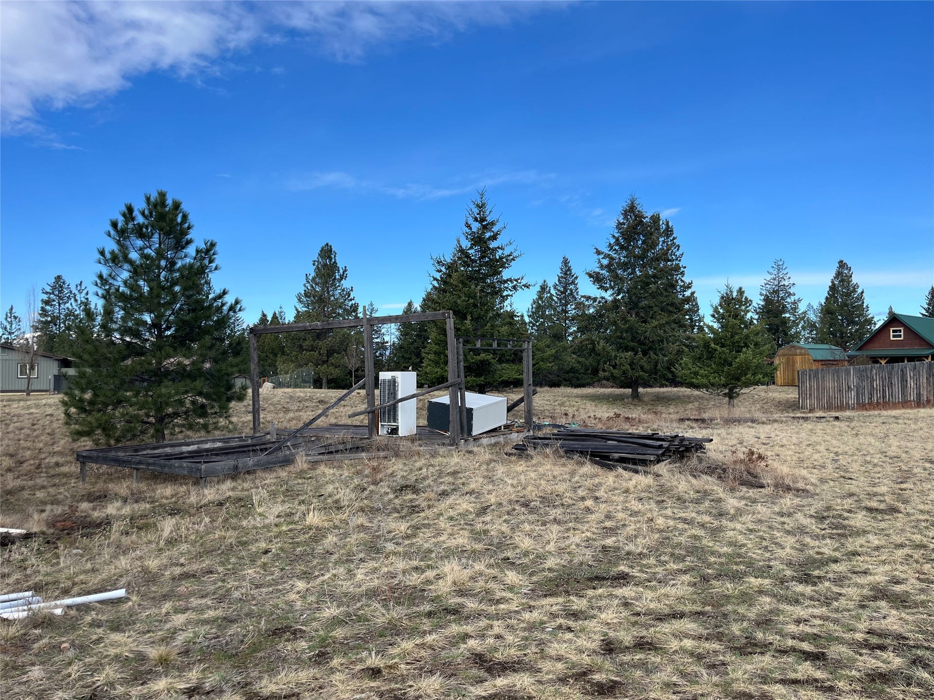 198 Acres Lane, Eureka, MT 59917 What would you build? Wooden Deck in place.