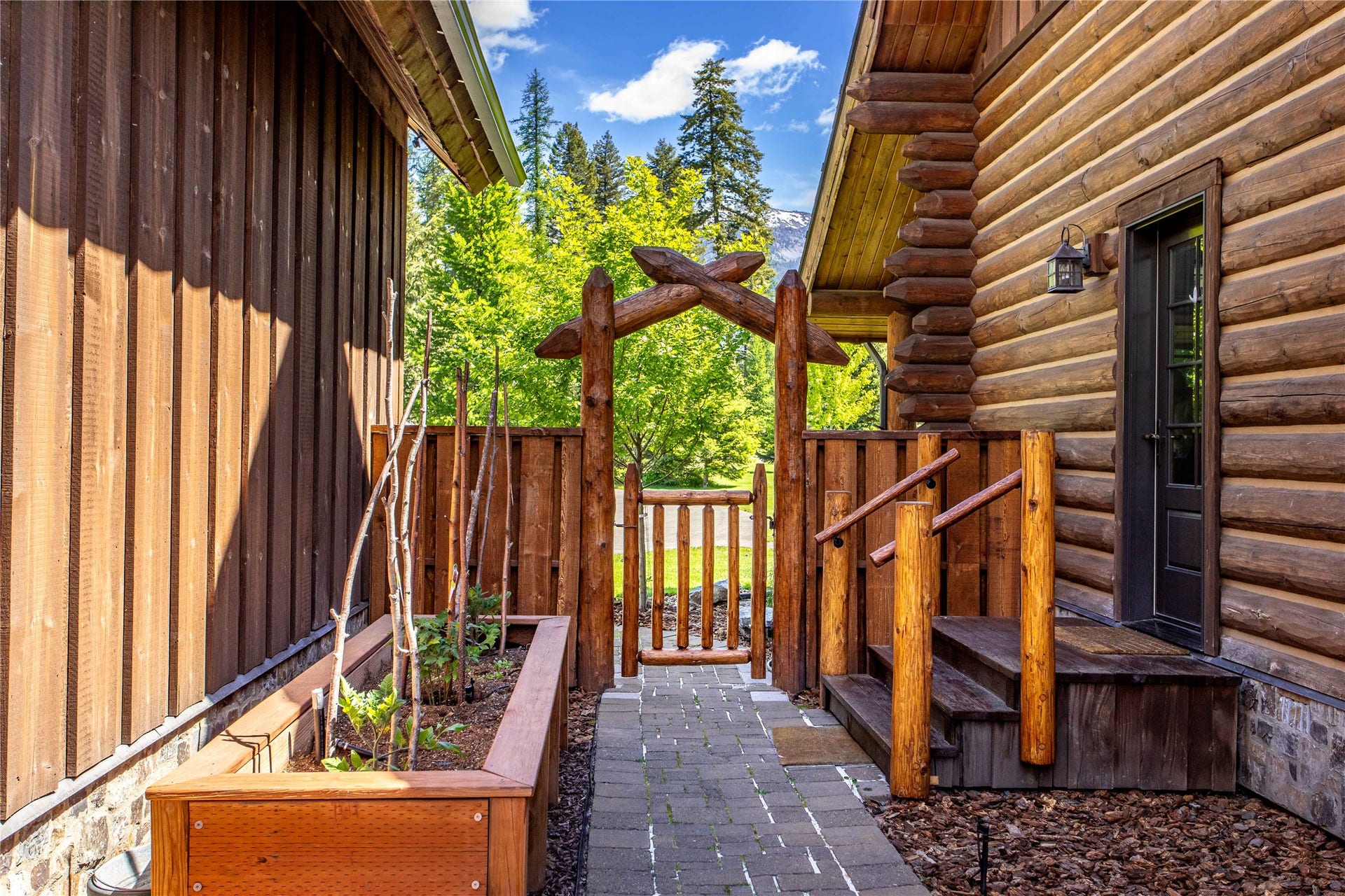 12284 Cygnet Way, Bigfork, MT 59911 Custom gate to the courtyard